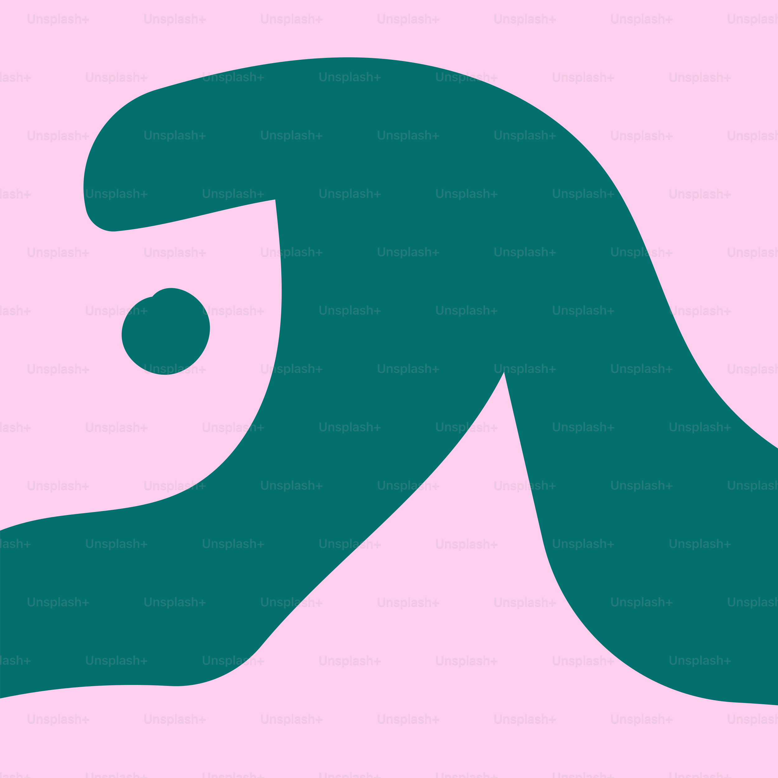 A pink background with a green logo on it