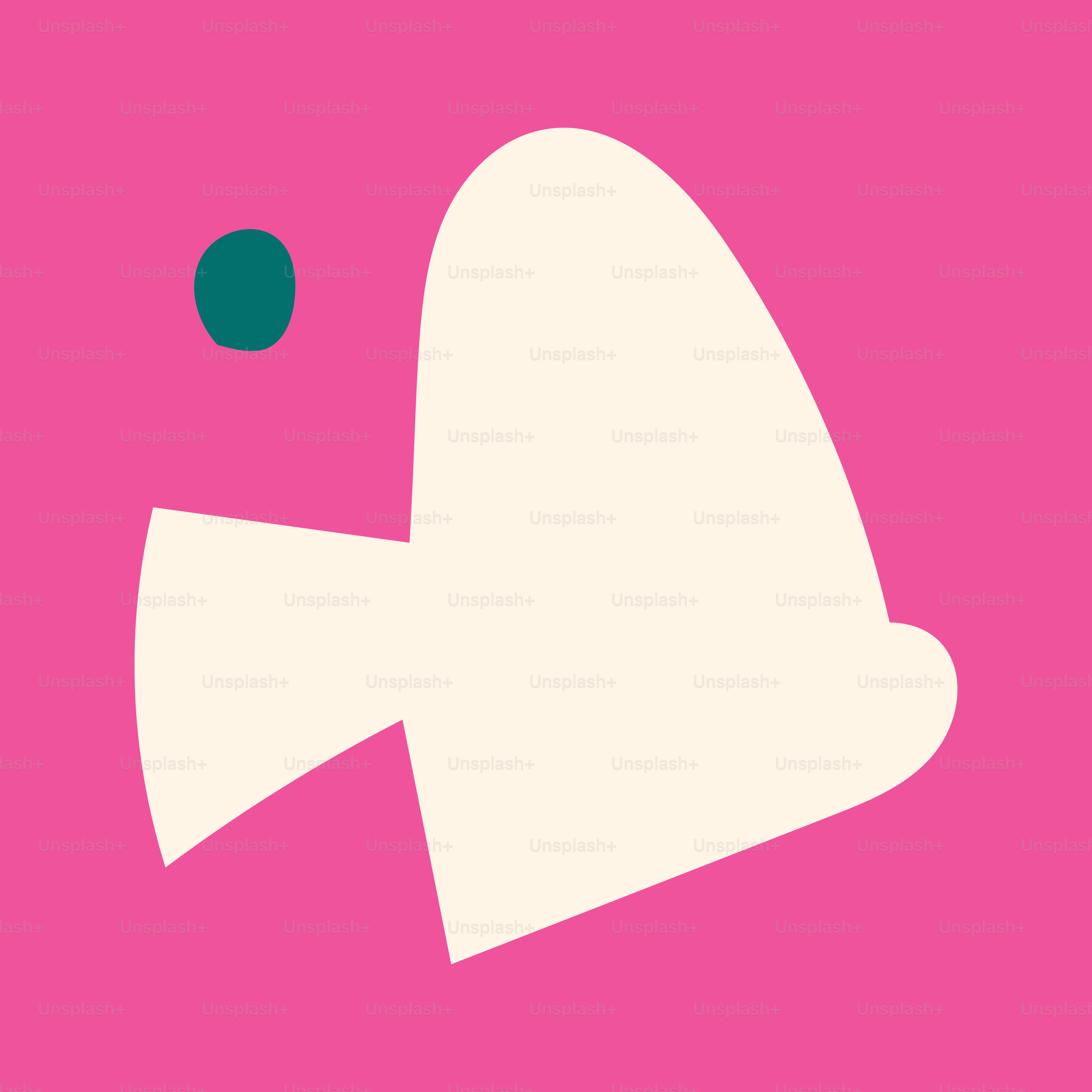 A pink square with a white fish on it