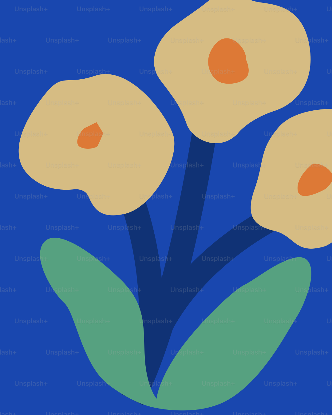 A picture of a flower with a blue background