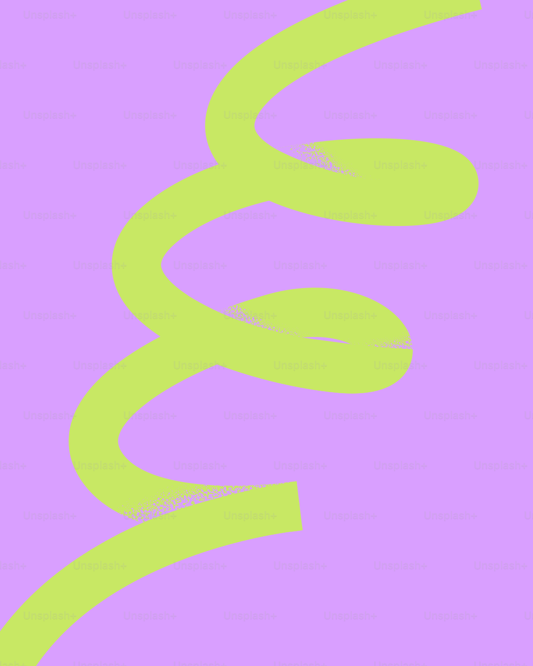 A green spiral on a purple background