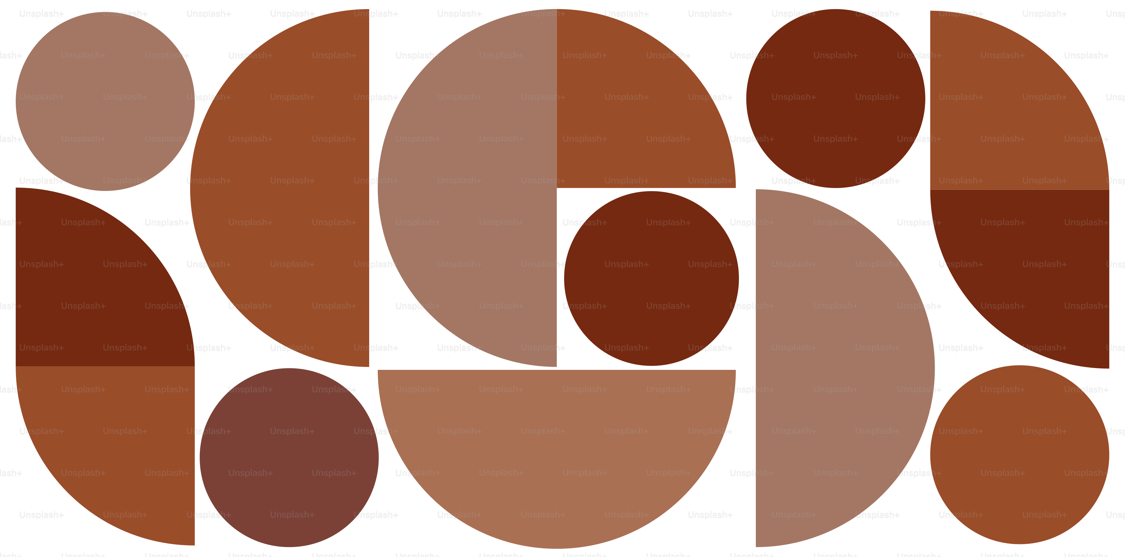 A white background with brown circles on it