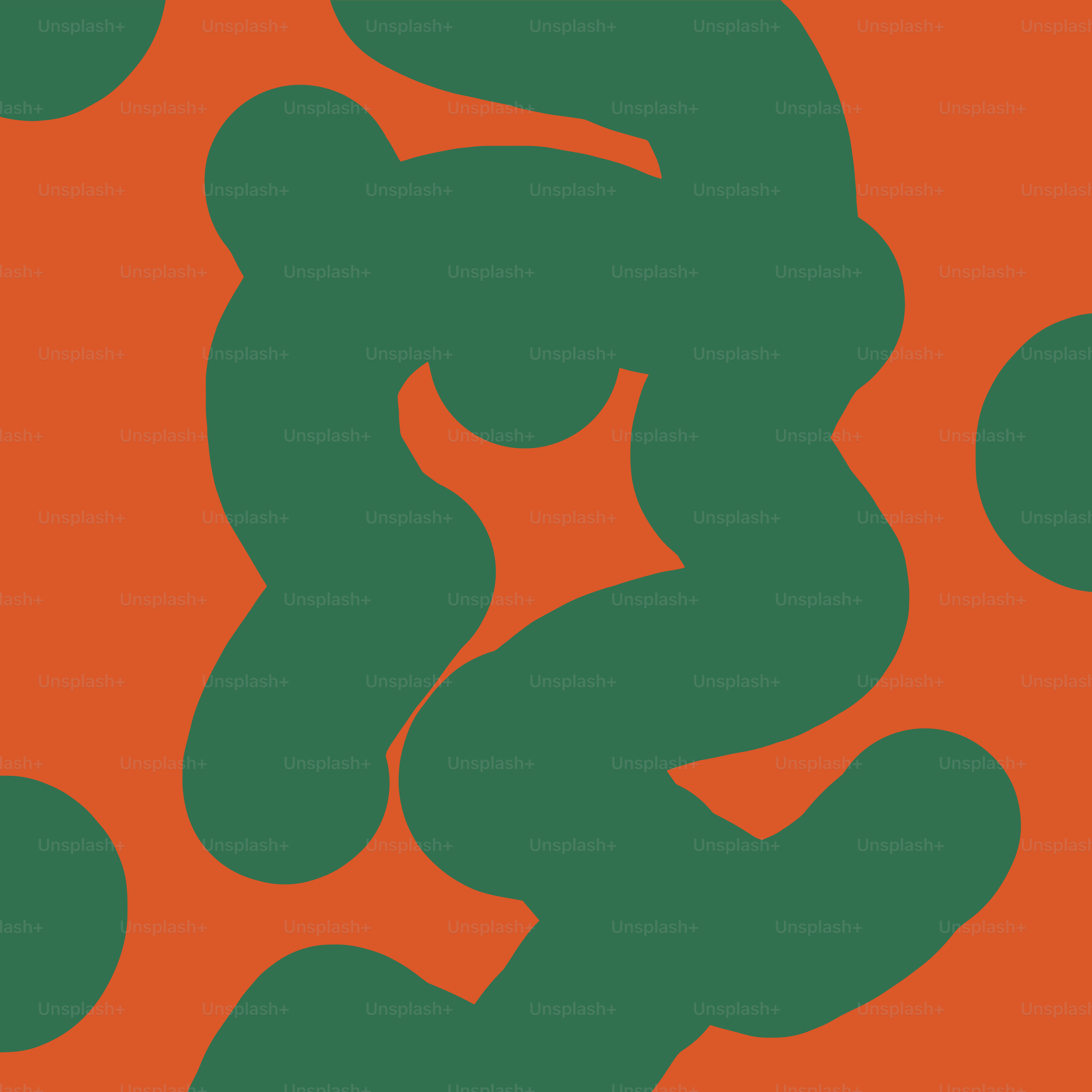 Ein orangefarbener und grüner Hintergrund mit einem Muster aus Kreisen