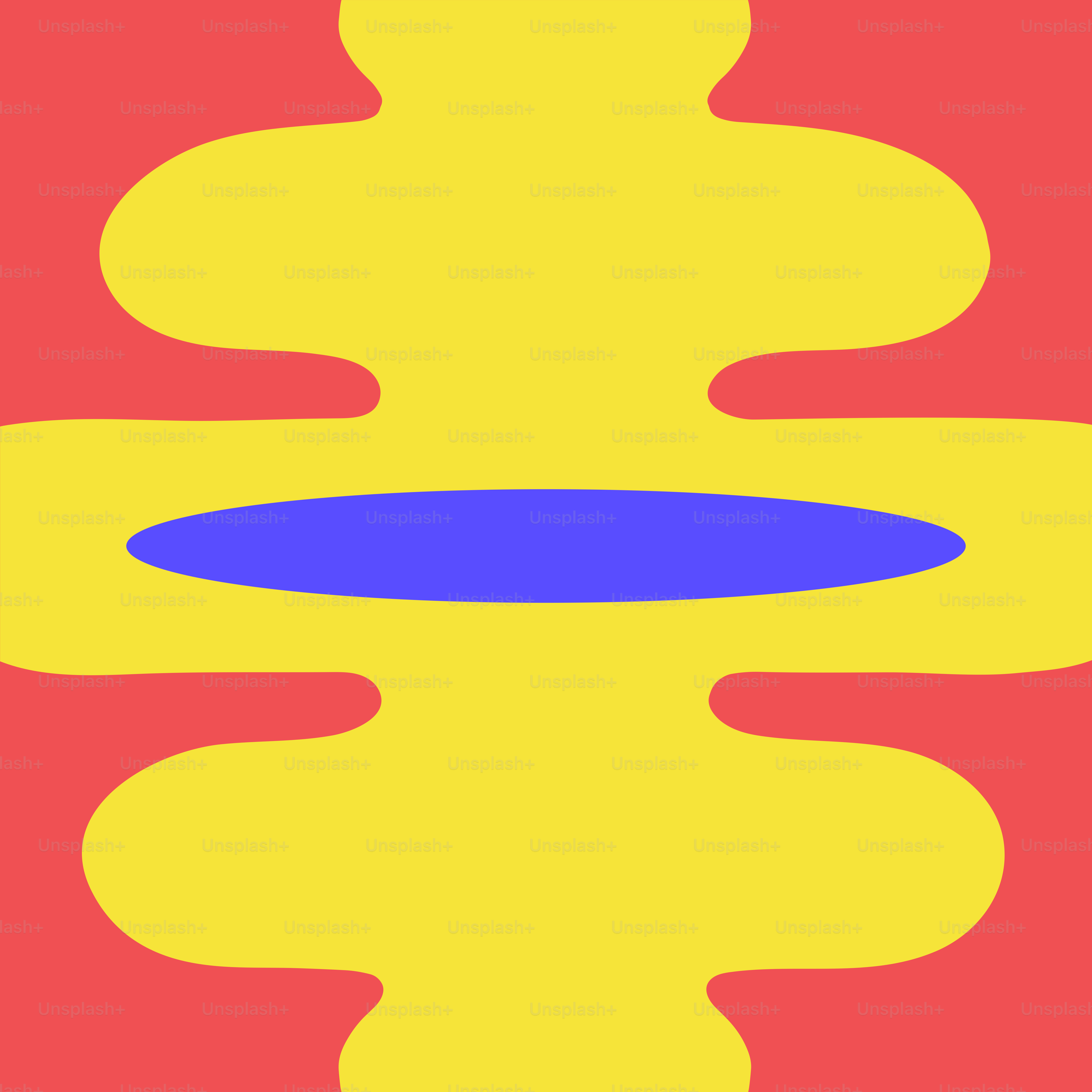 A picture of a blue and yellow object on a red background