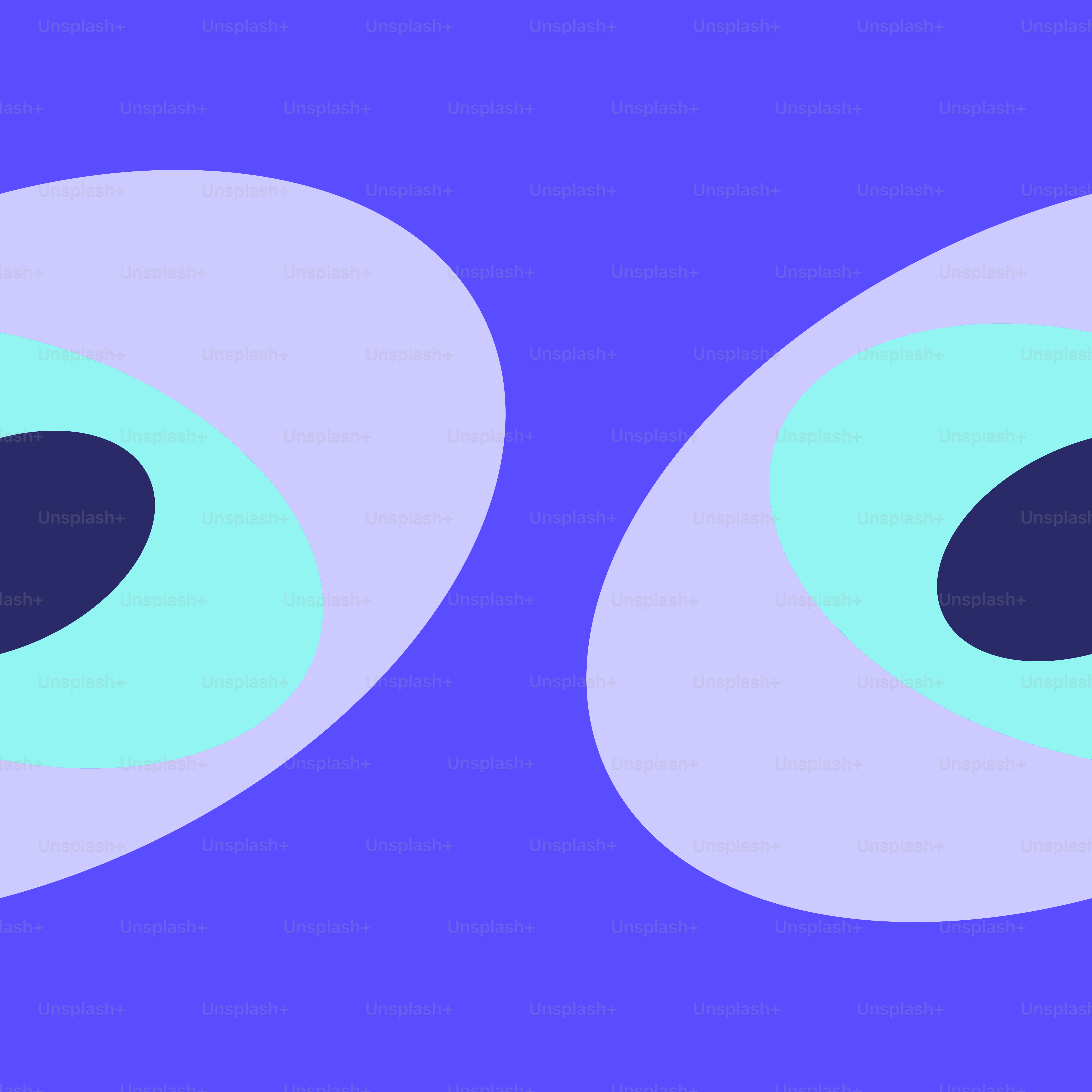 A purple and blue background with two blue eyes