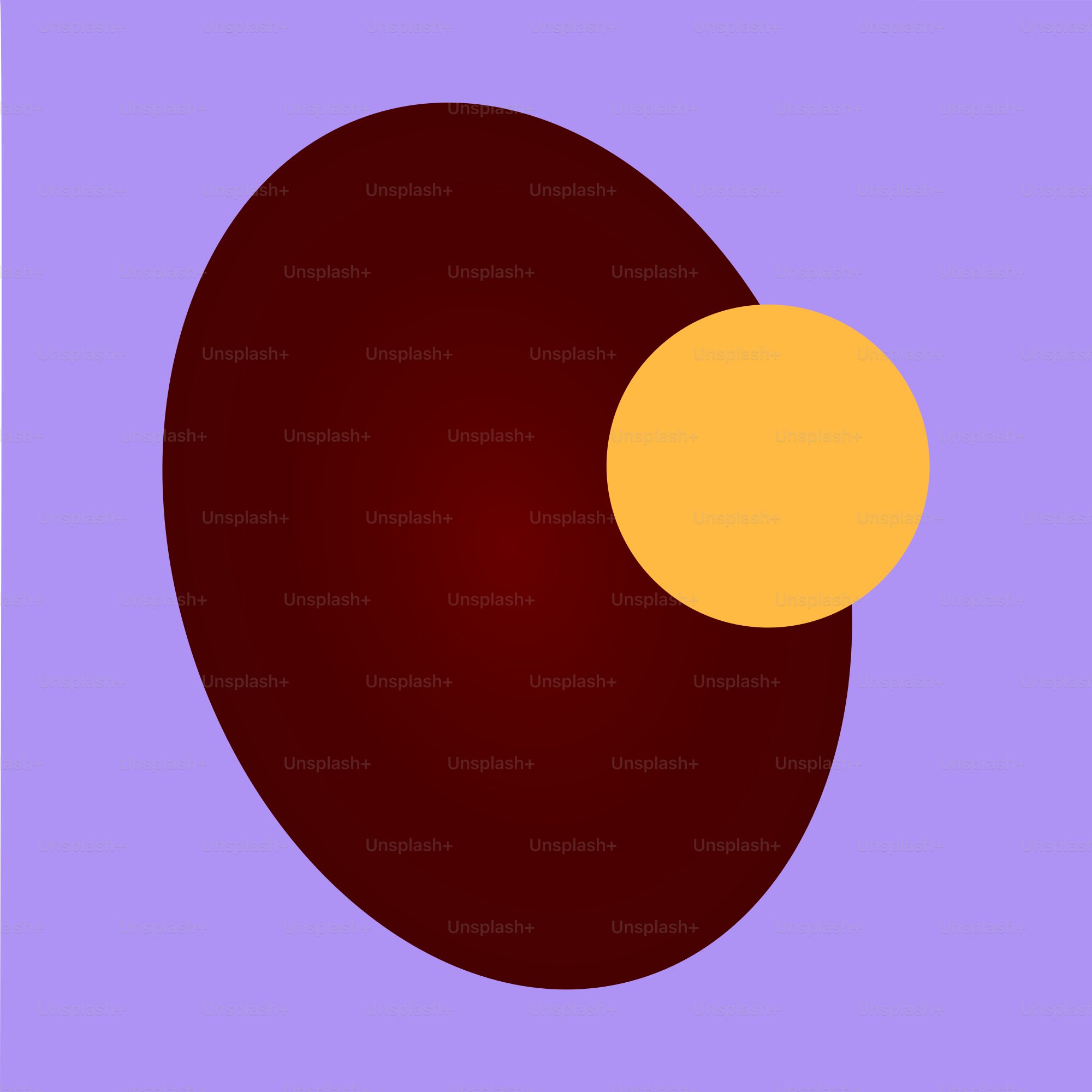 A purple square with a yellow circle on it