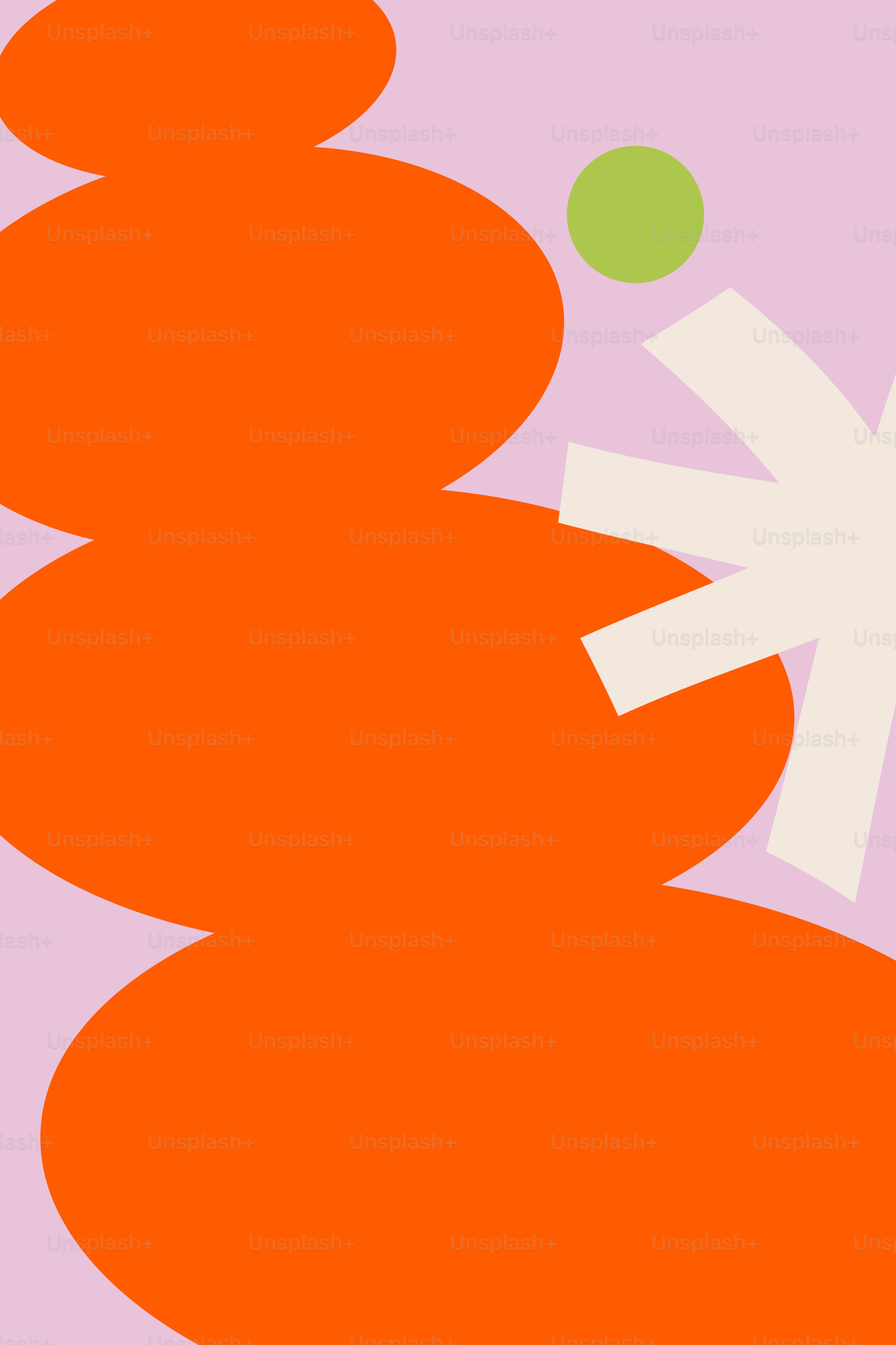 A picture of an orange object with a green dot on it