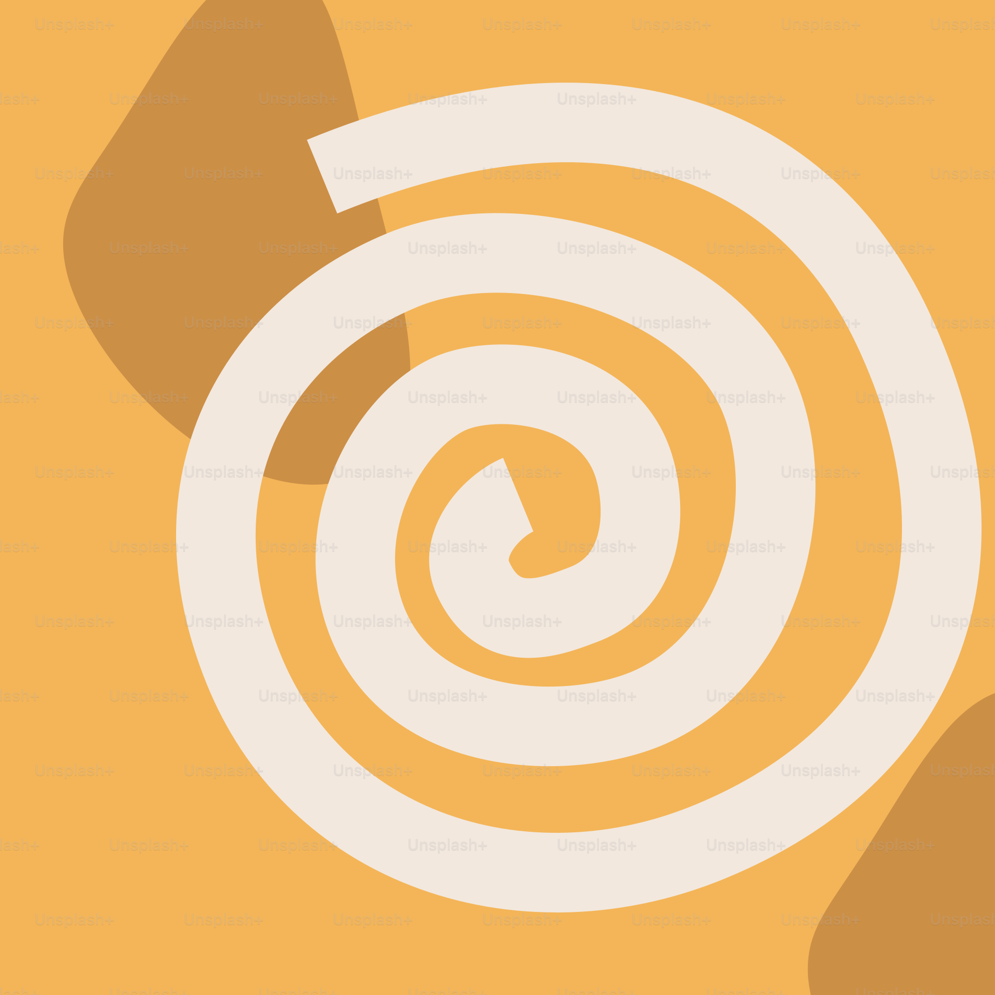 Un cuadrado amarillo con una espiral en el centro