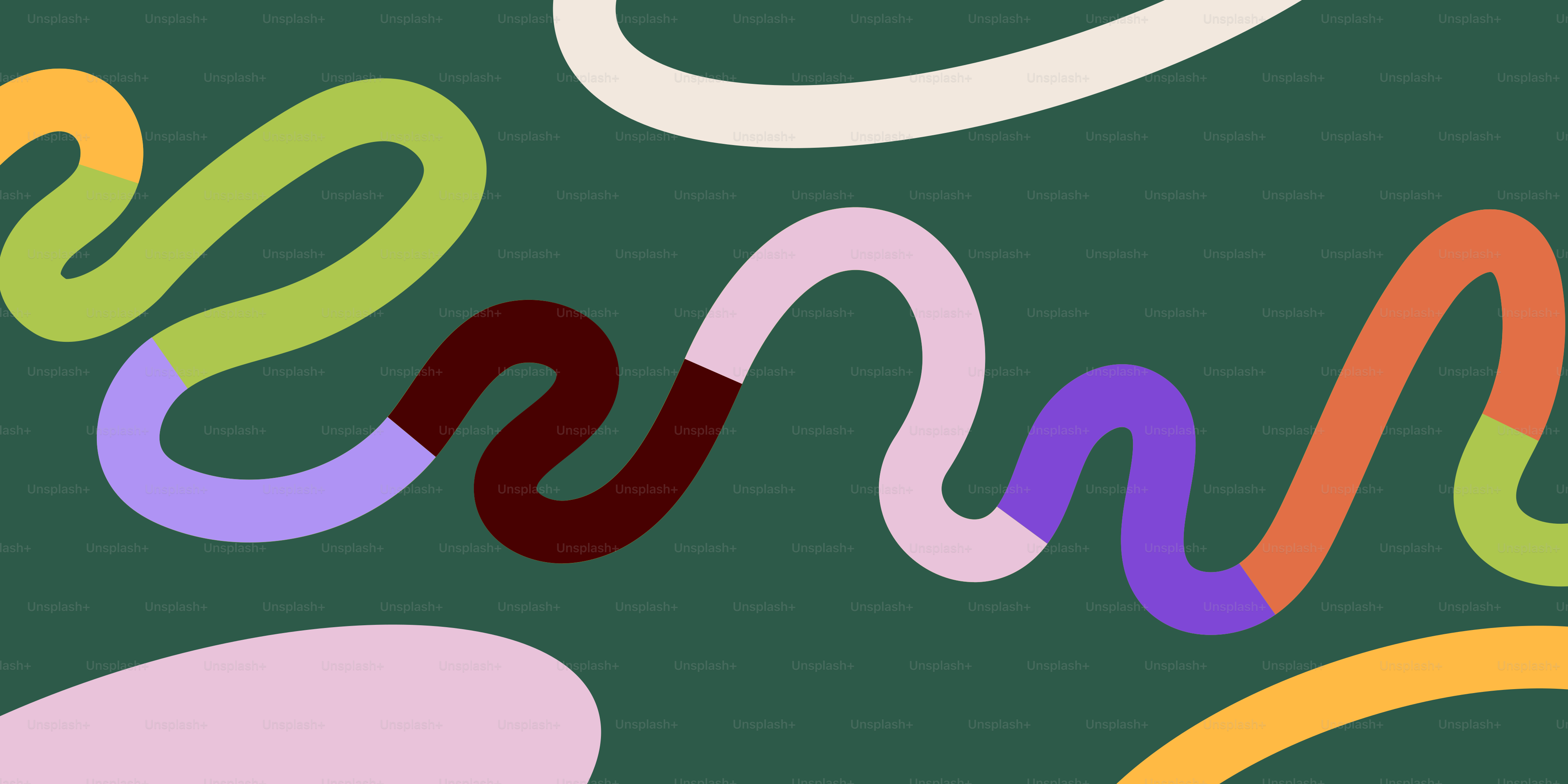 A group of letters that are in the shape of a snake