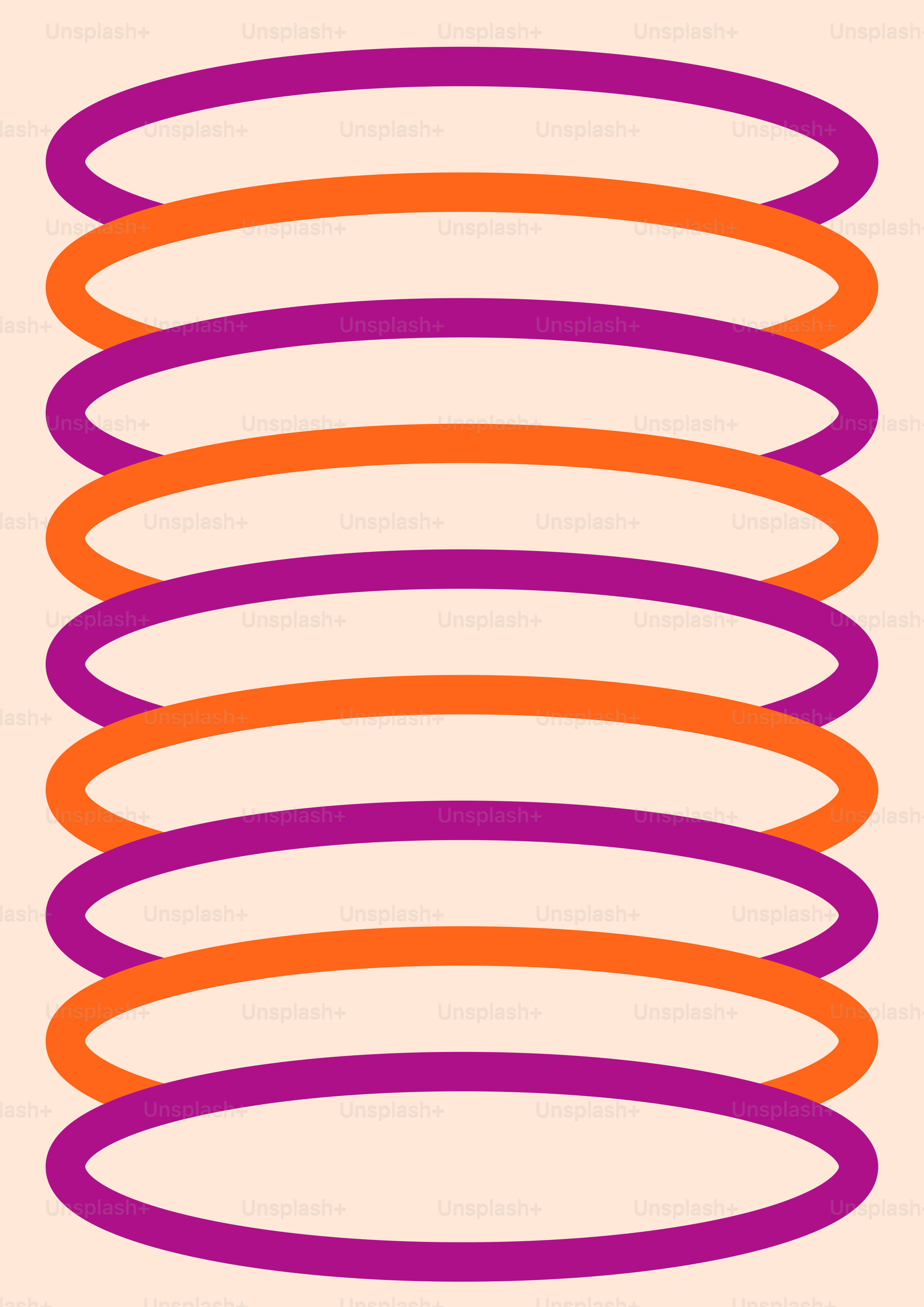 A purple and orange spiral design on a pink background