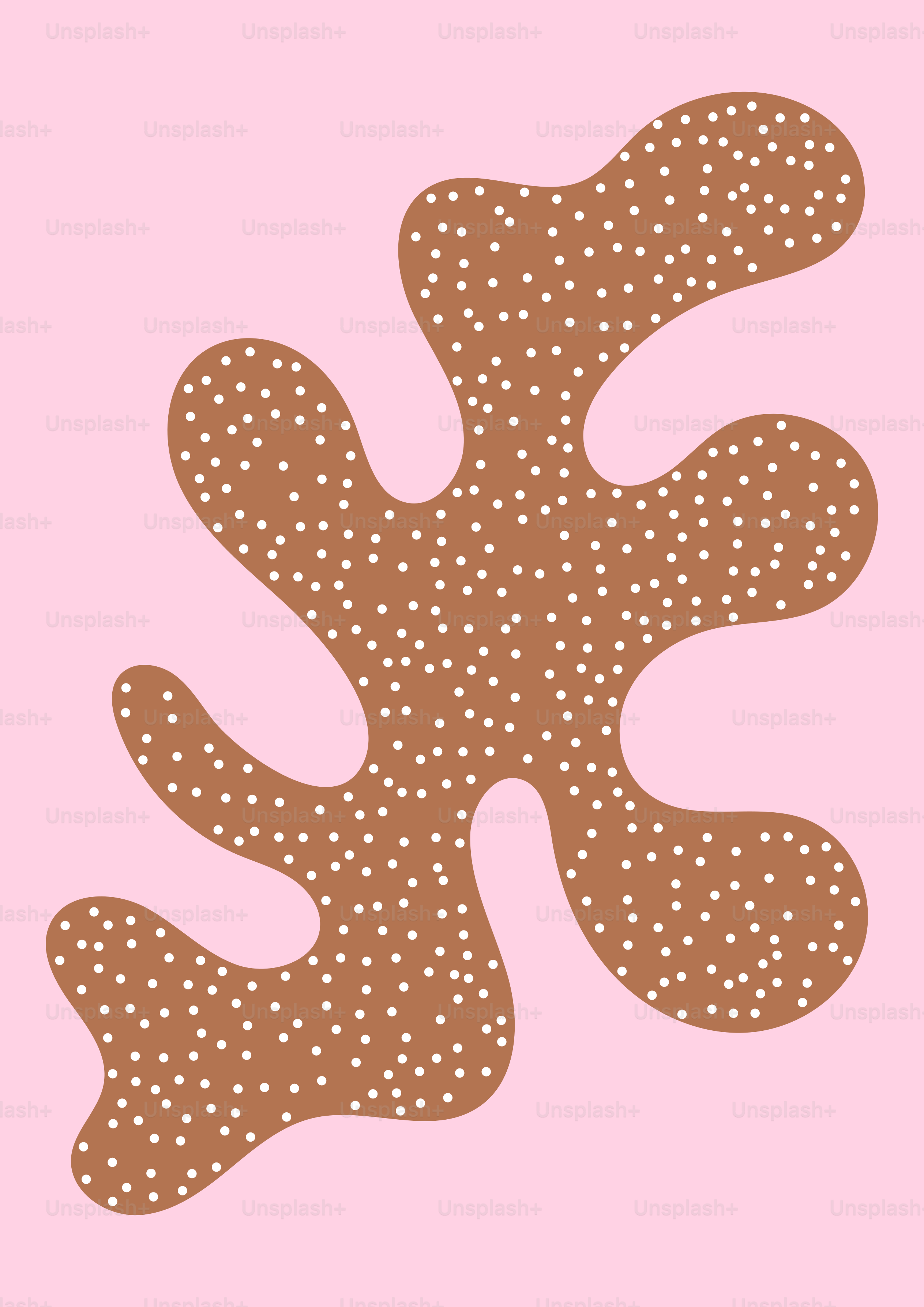 A pink background with a brown pattern on it