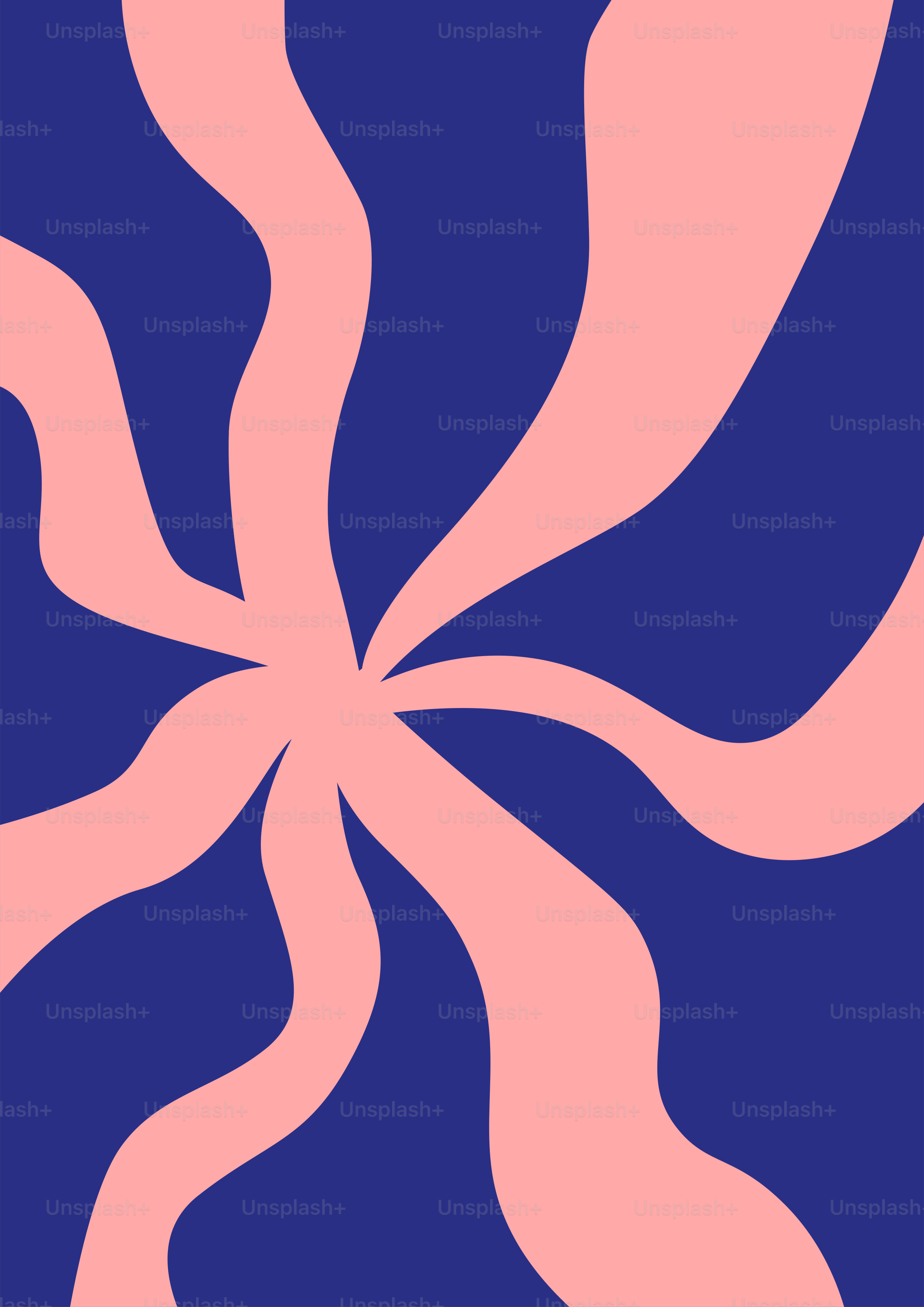 A pink flower on a blue background