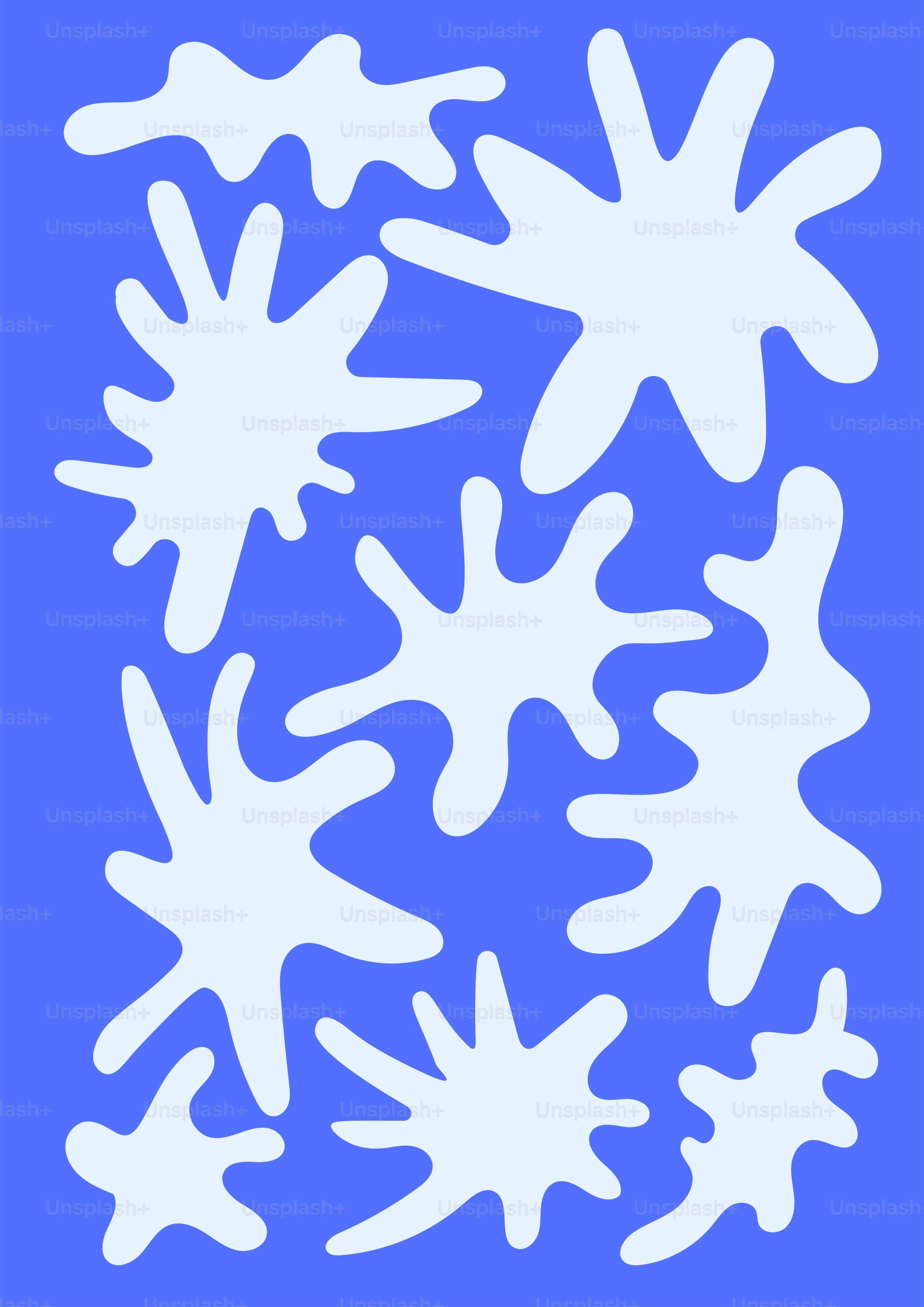 A blue background with white snowflakes on it