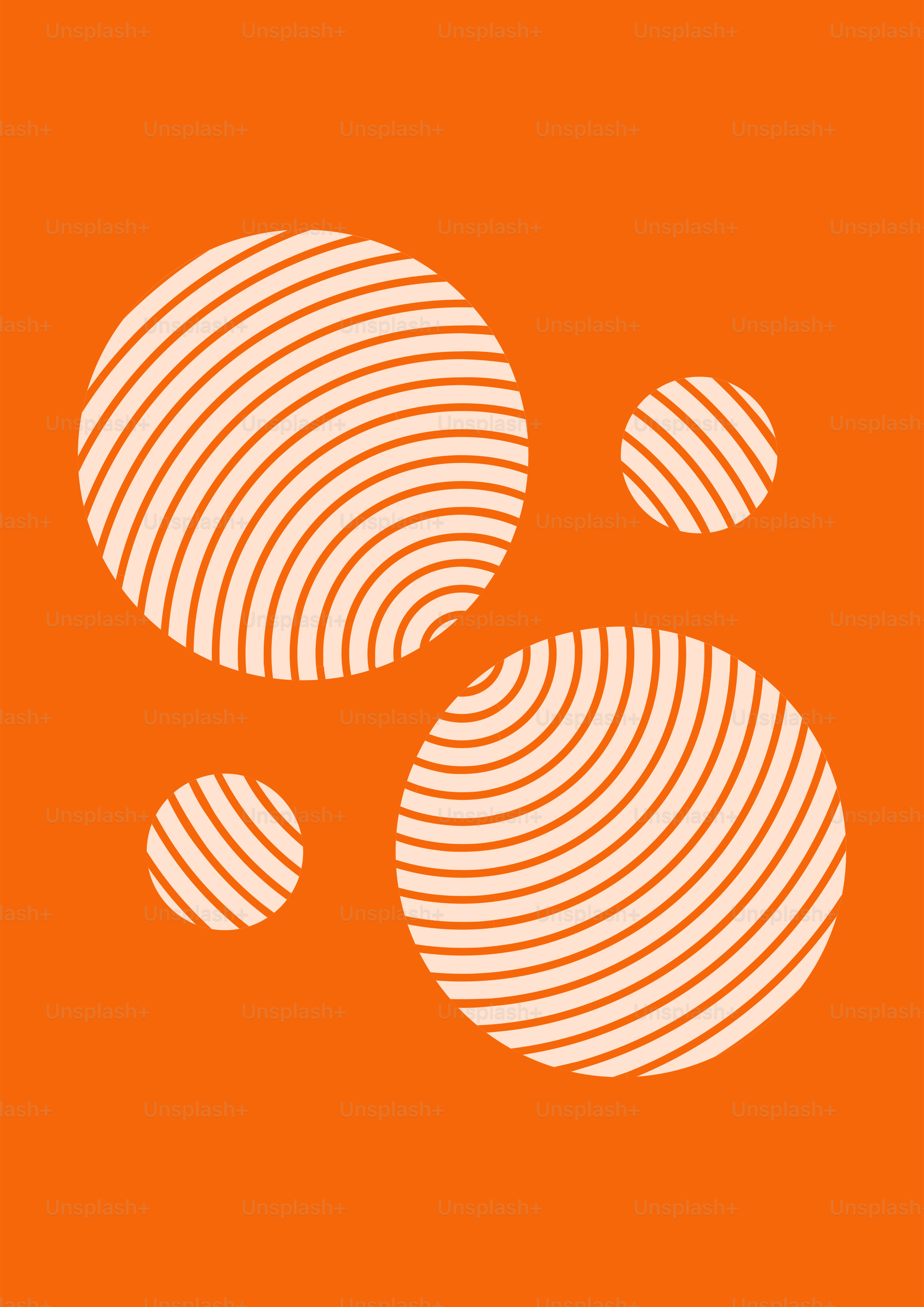 An orange background with white circles on it