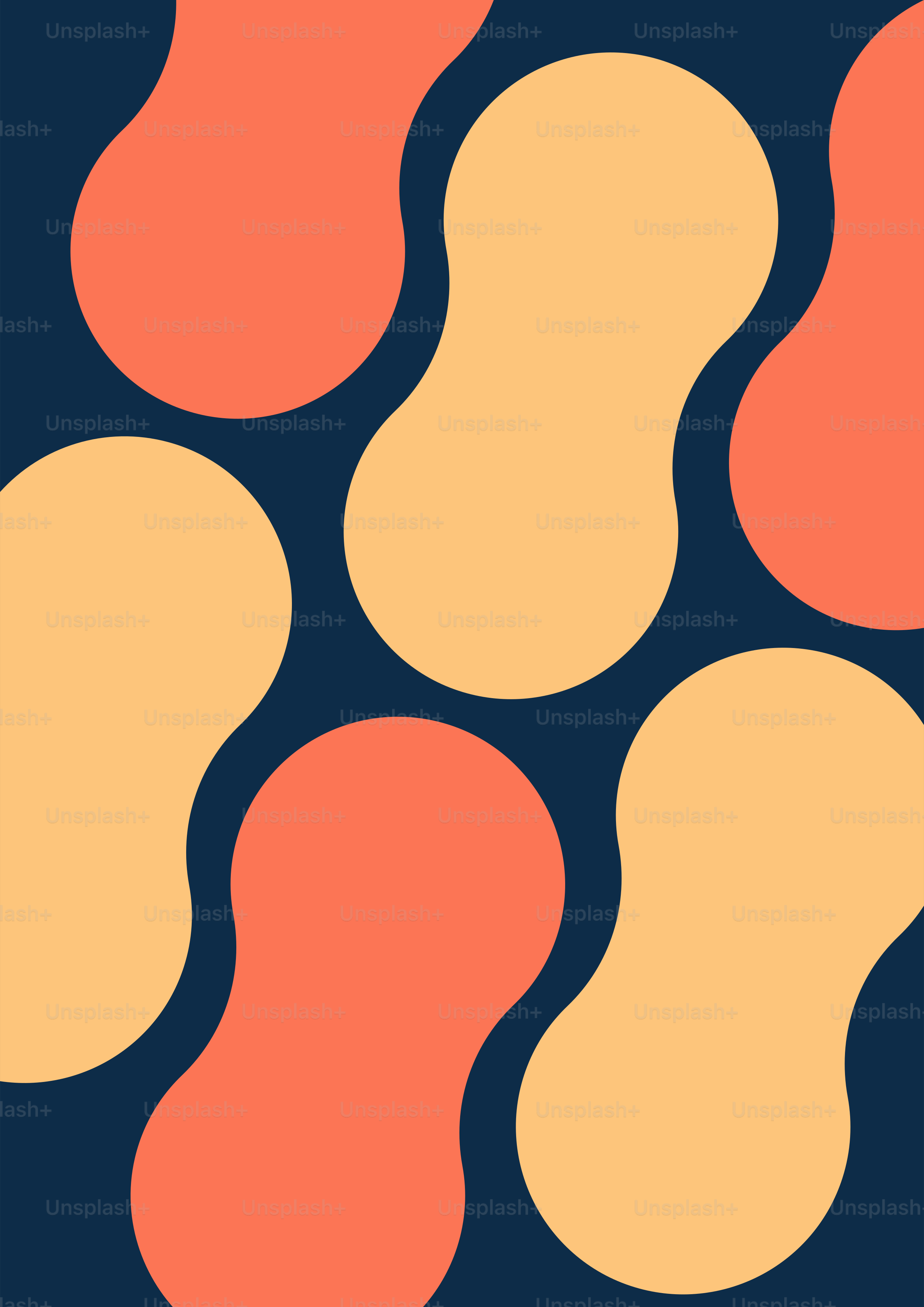 An orange and yellow pattern on a black background