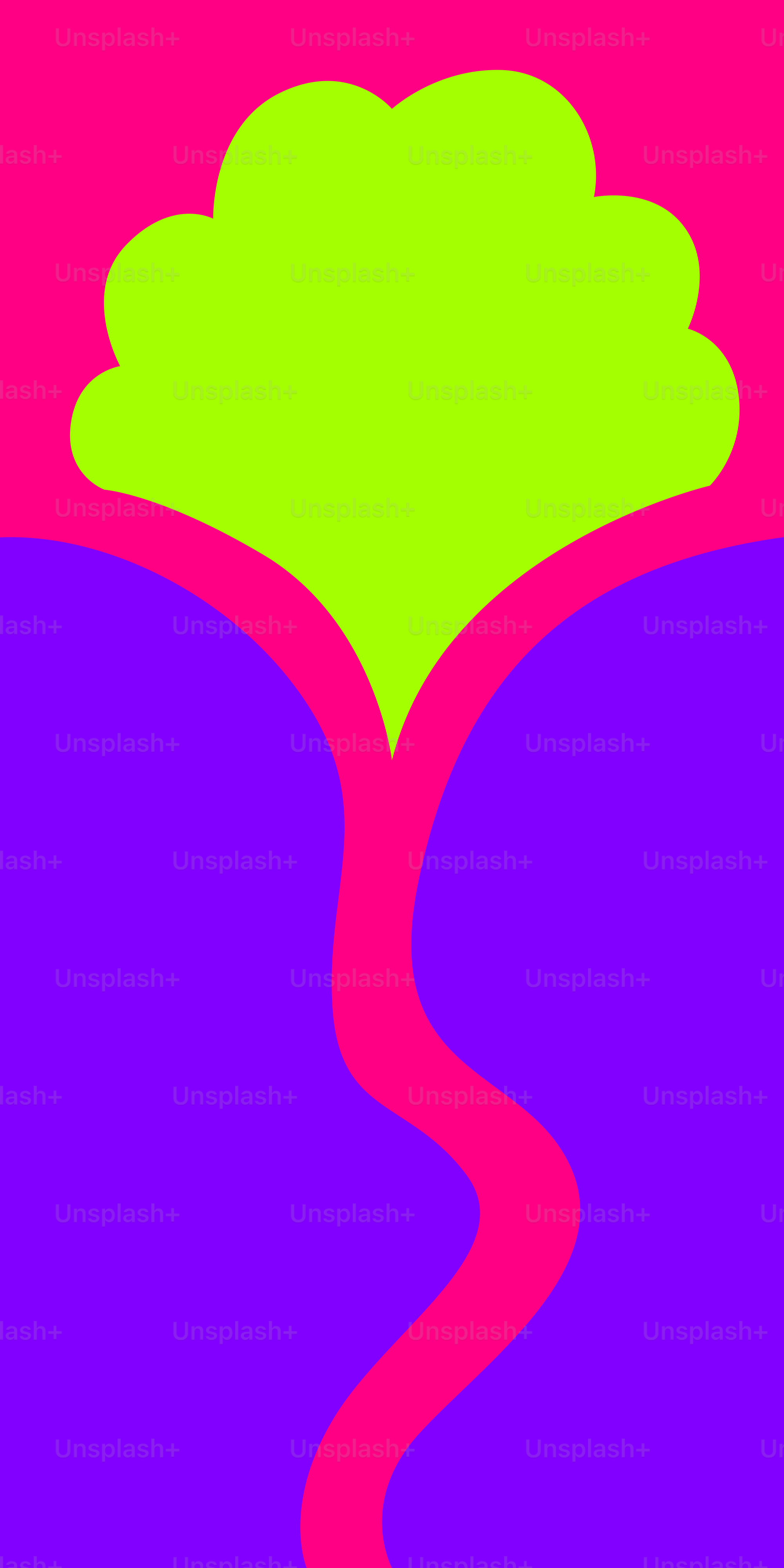 A picture of a tree with a stream of water coming out of it