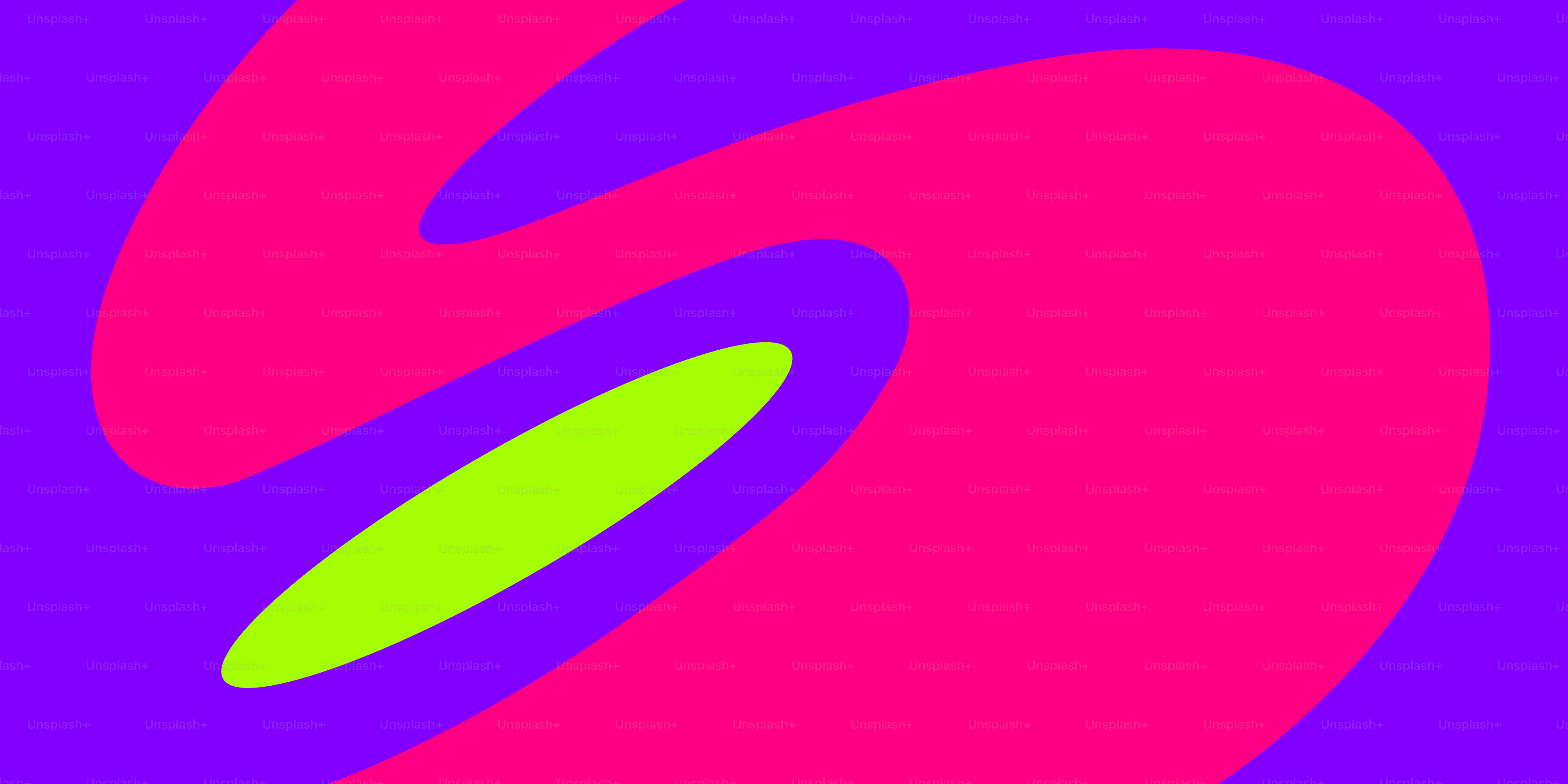 A purple background with a green and red swirl