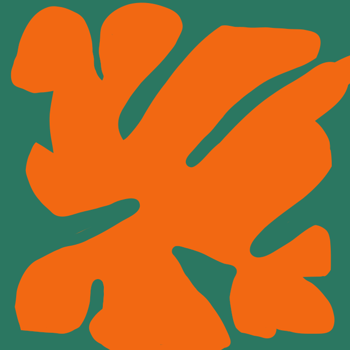 A picture of a green and orange logo