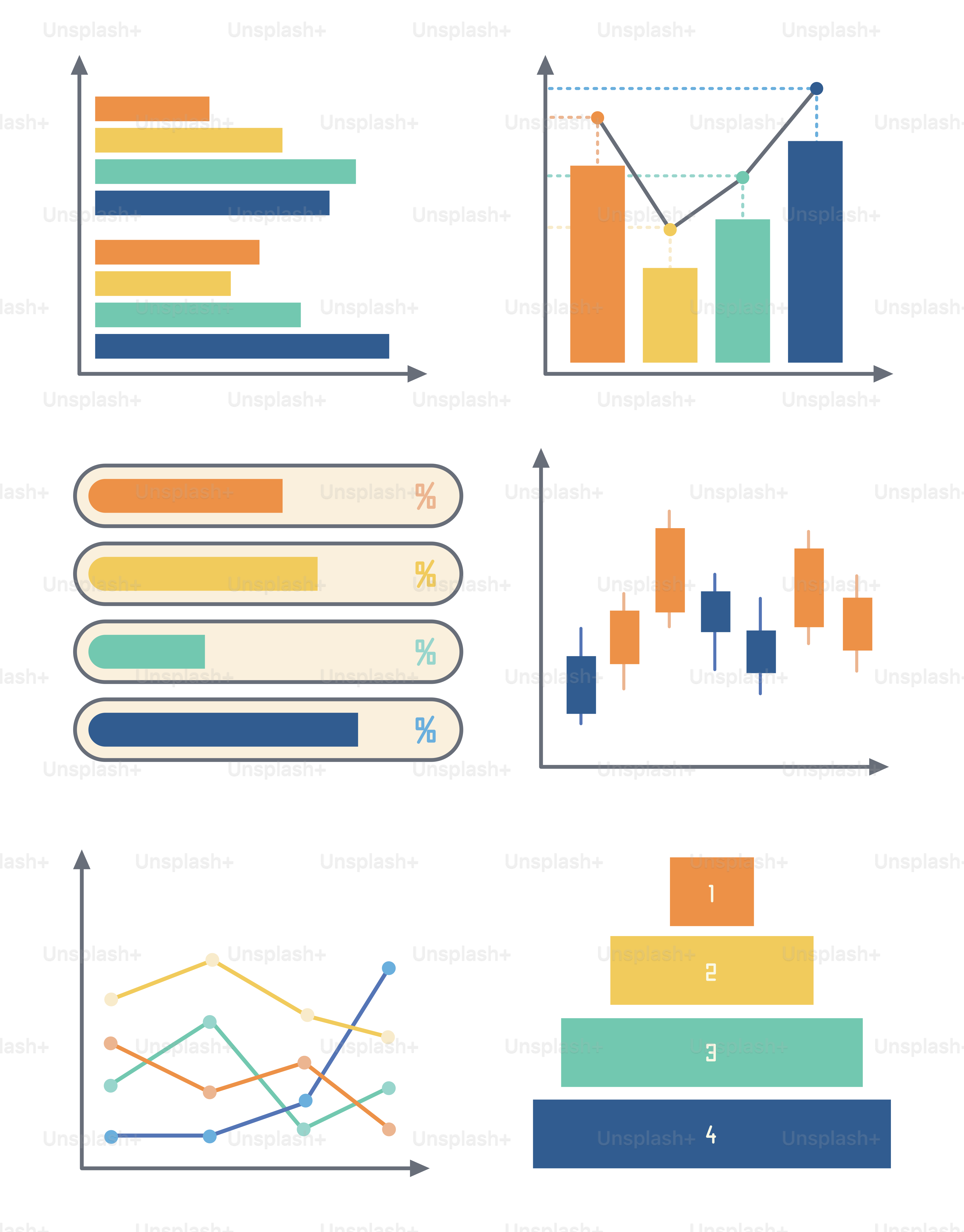 Un mucchio di diagrammi che si sovrappongono