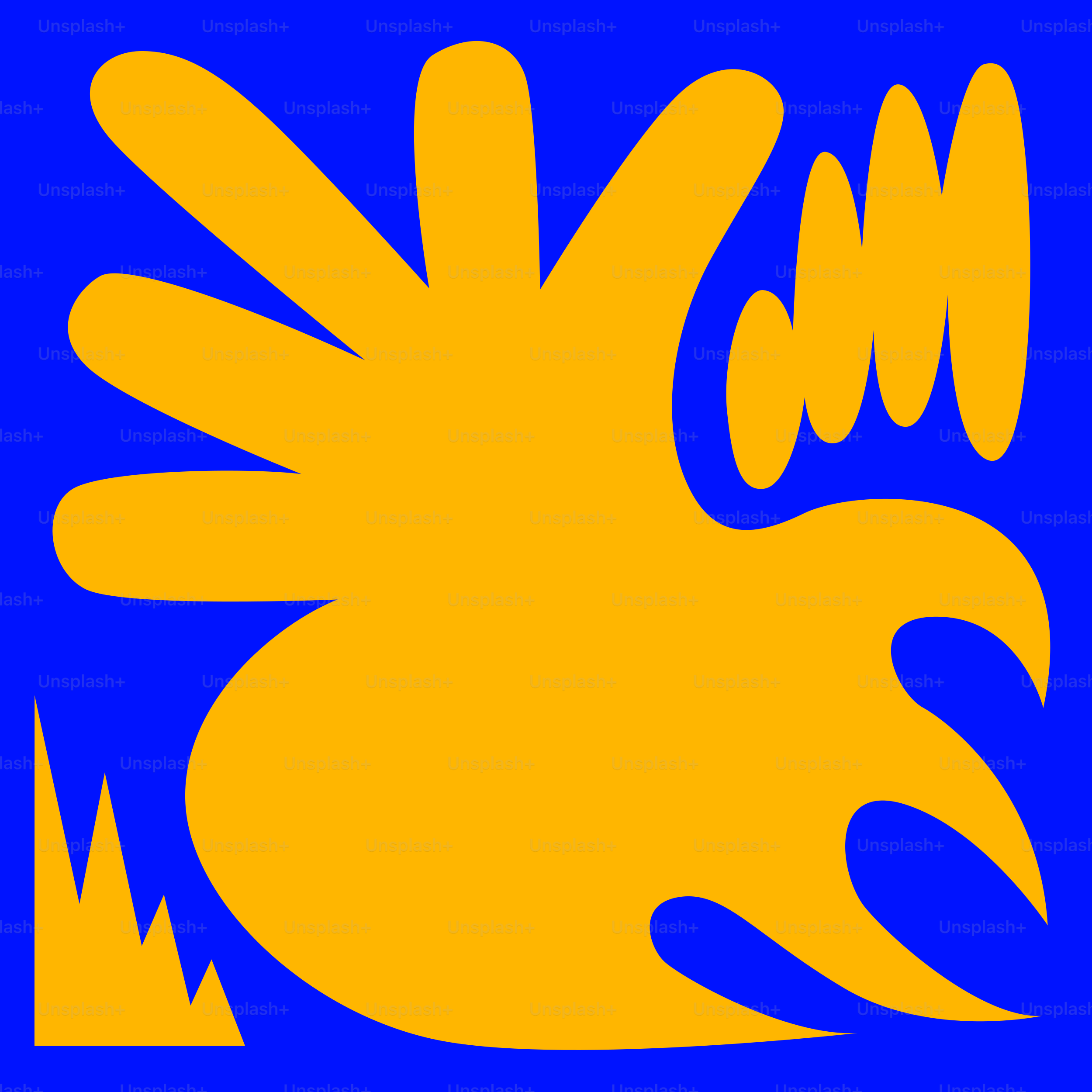 Un uccello giallo con sfondo blu