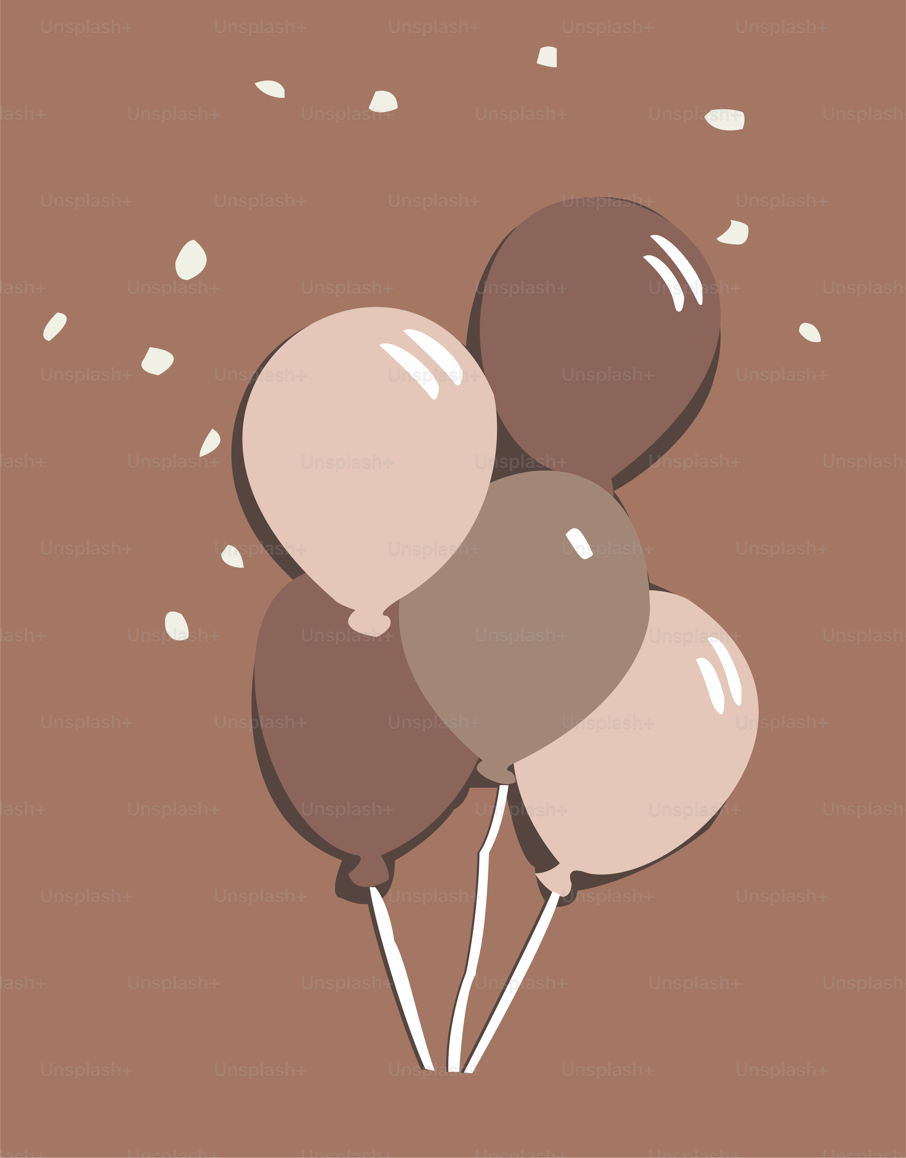 A bunch of balloons floating in the air