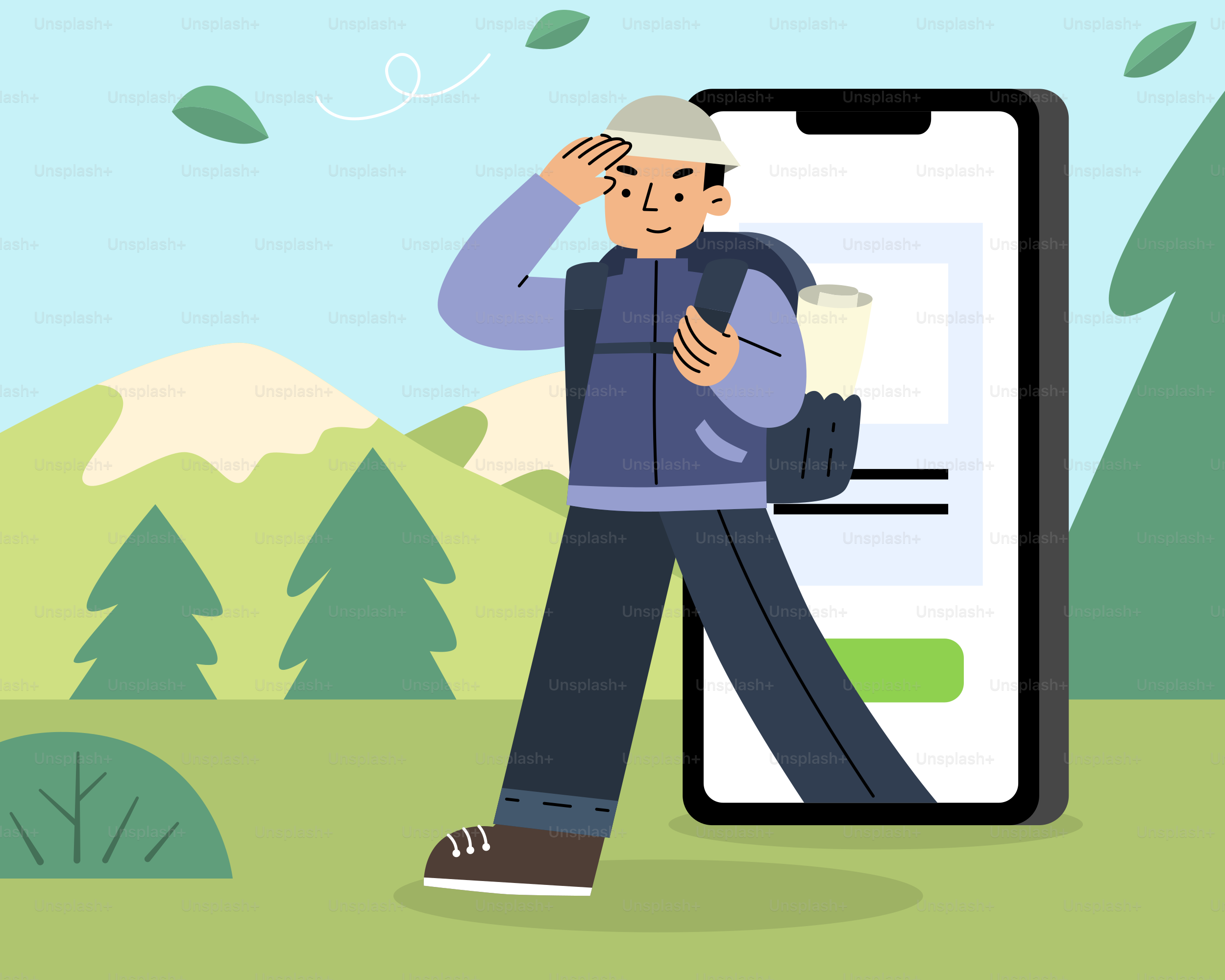 A man walking in front of a cell phone