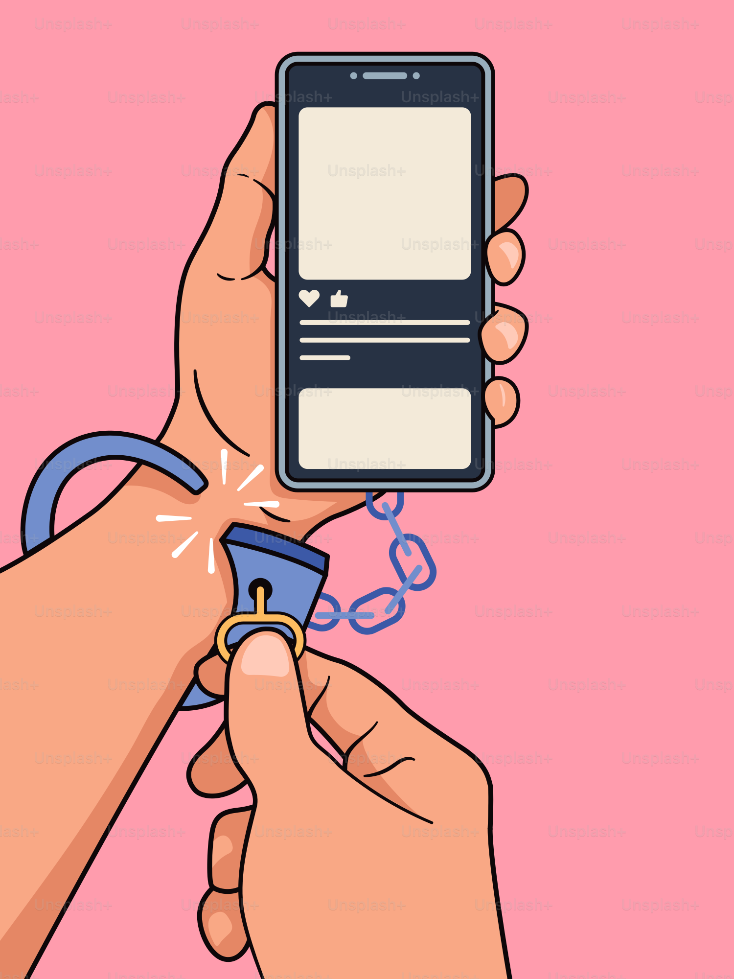 A person holding a smart phone in their hand