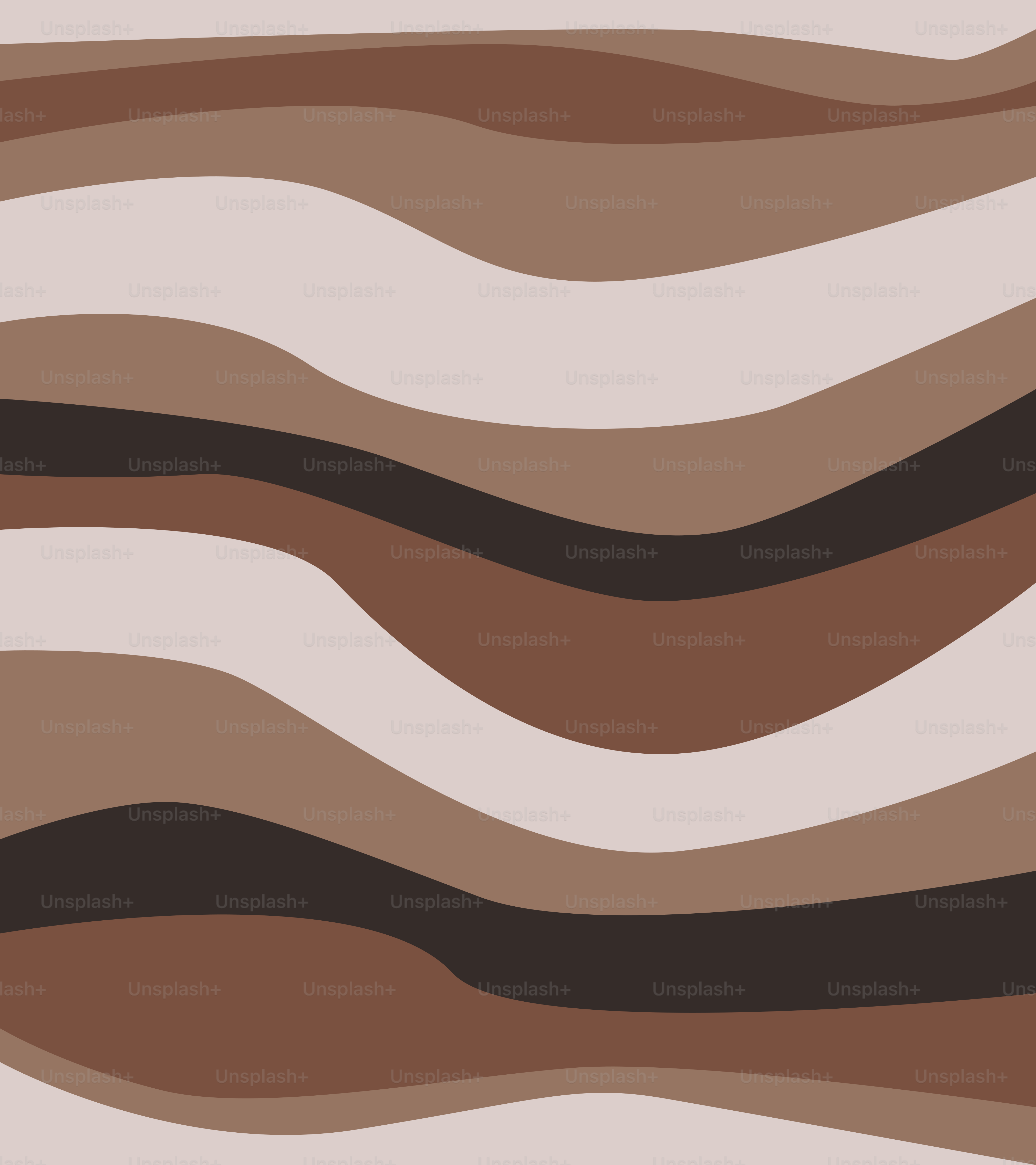 A brown and white wavy pattern on a wall