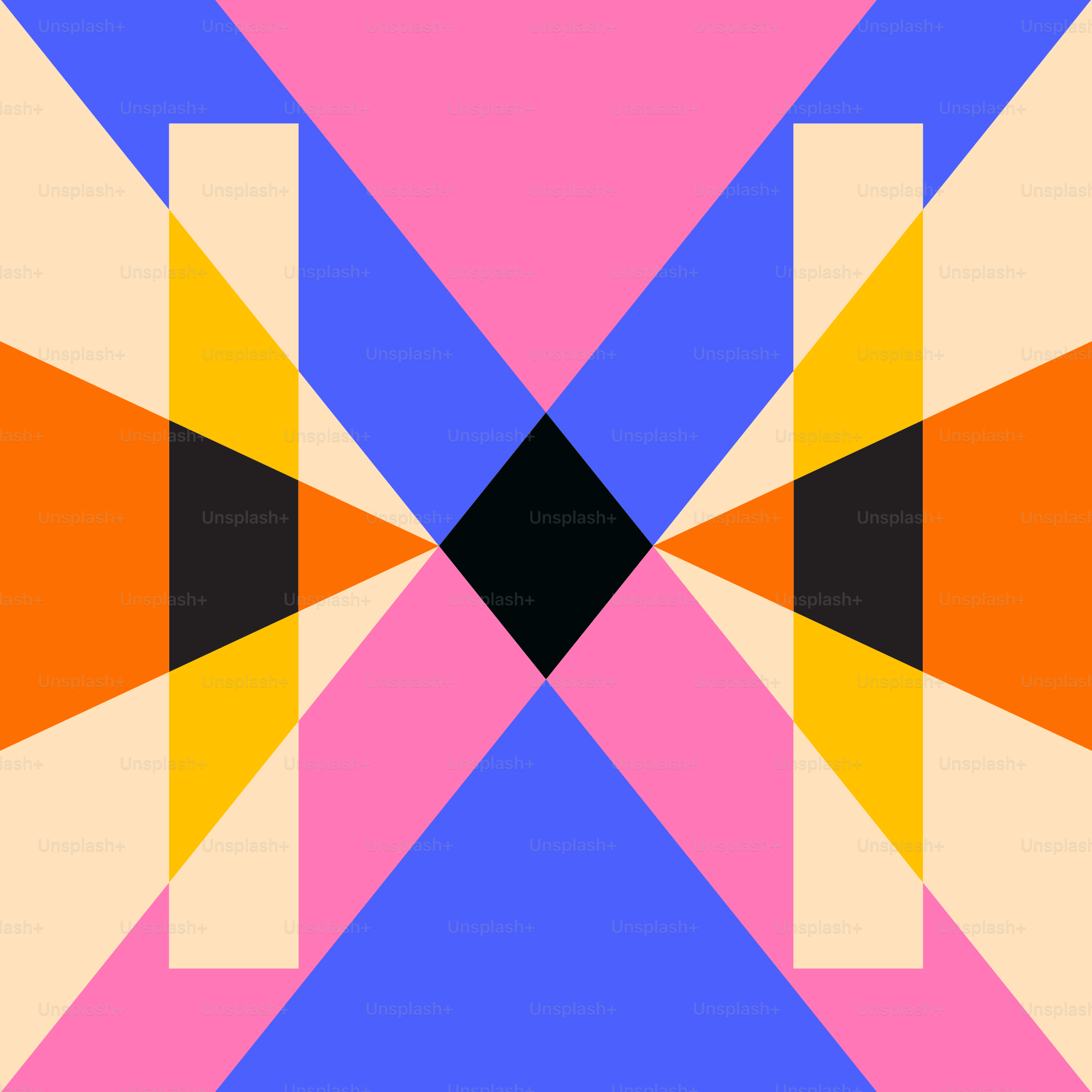 Un carré multicolore avec un carré noir au centre