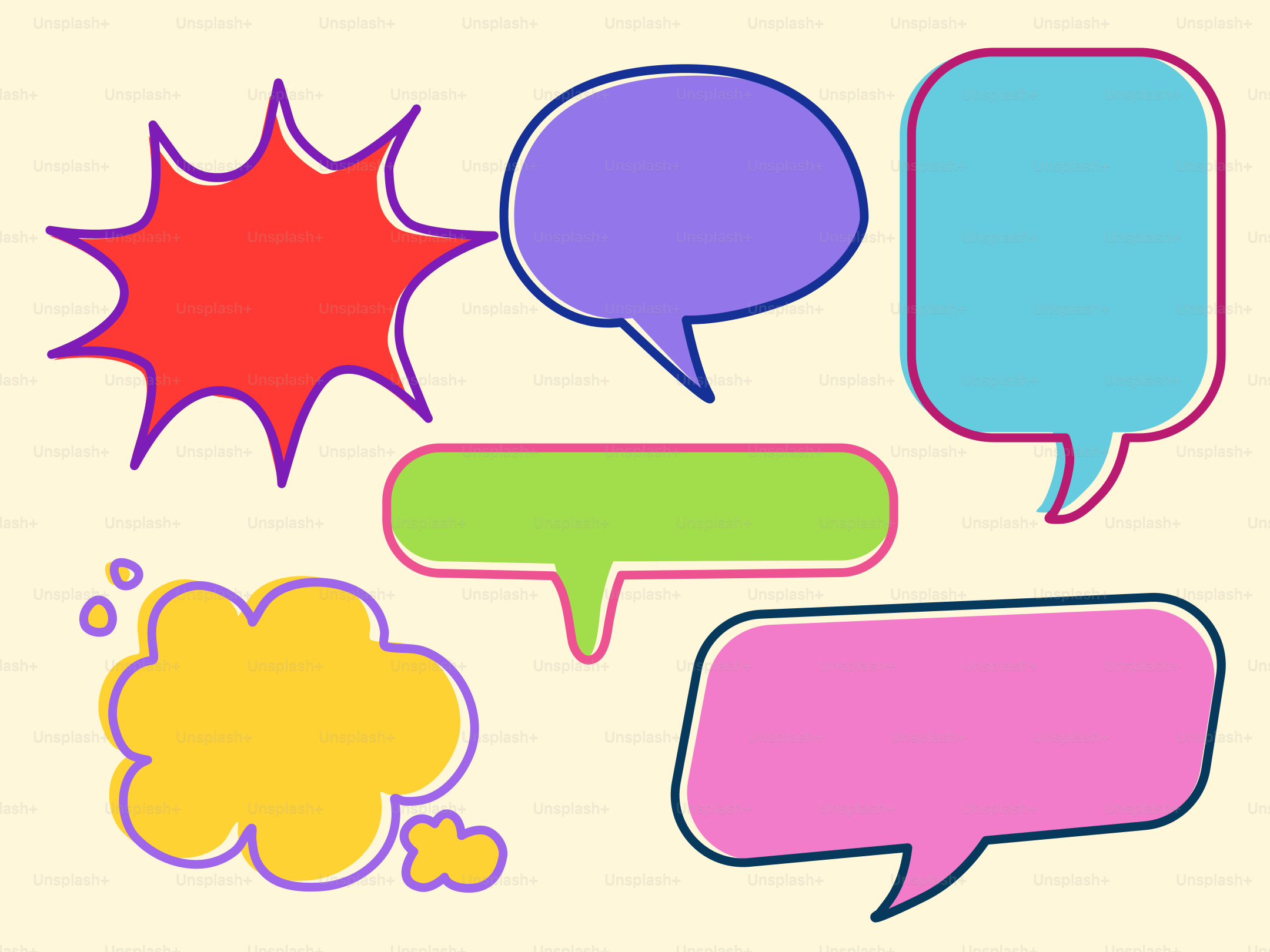 Un gruppo di pallonetti su sfondo bianco