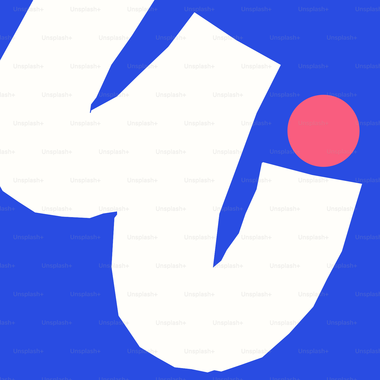 Um quadrado azul com um ponto vermelho no centro