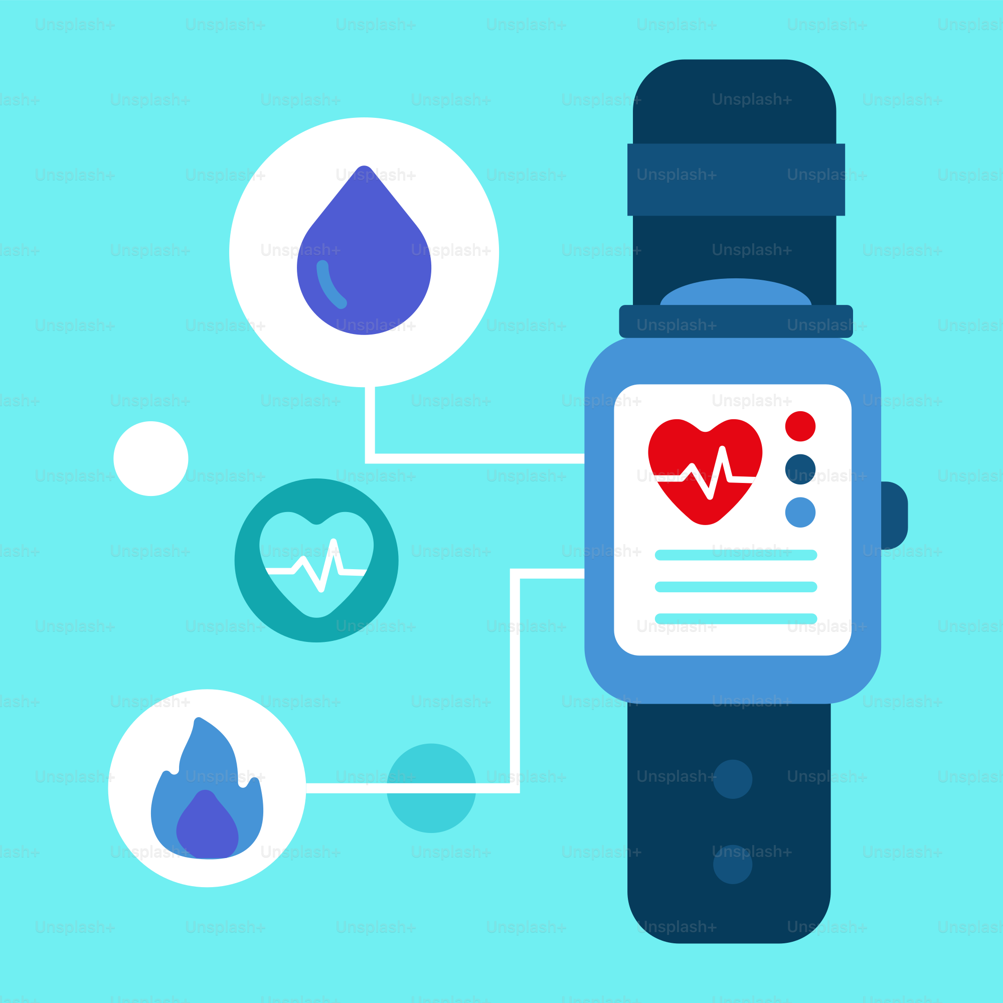Un reloj inteligente con un corazón