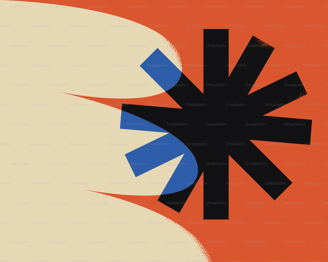 Una imagen de un objeto negro y azul sobre un fondo naranja