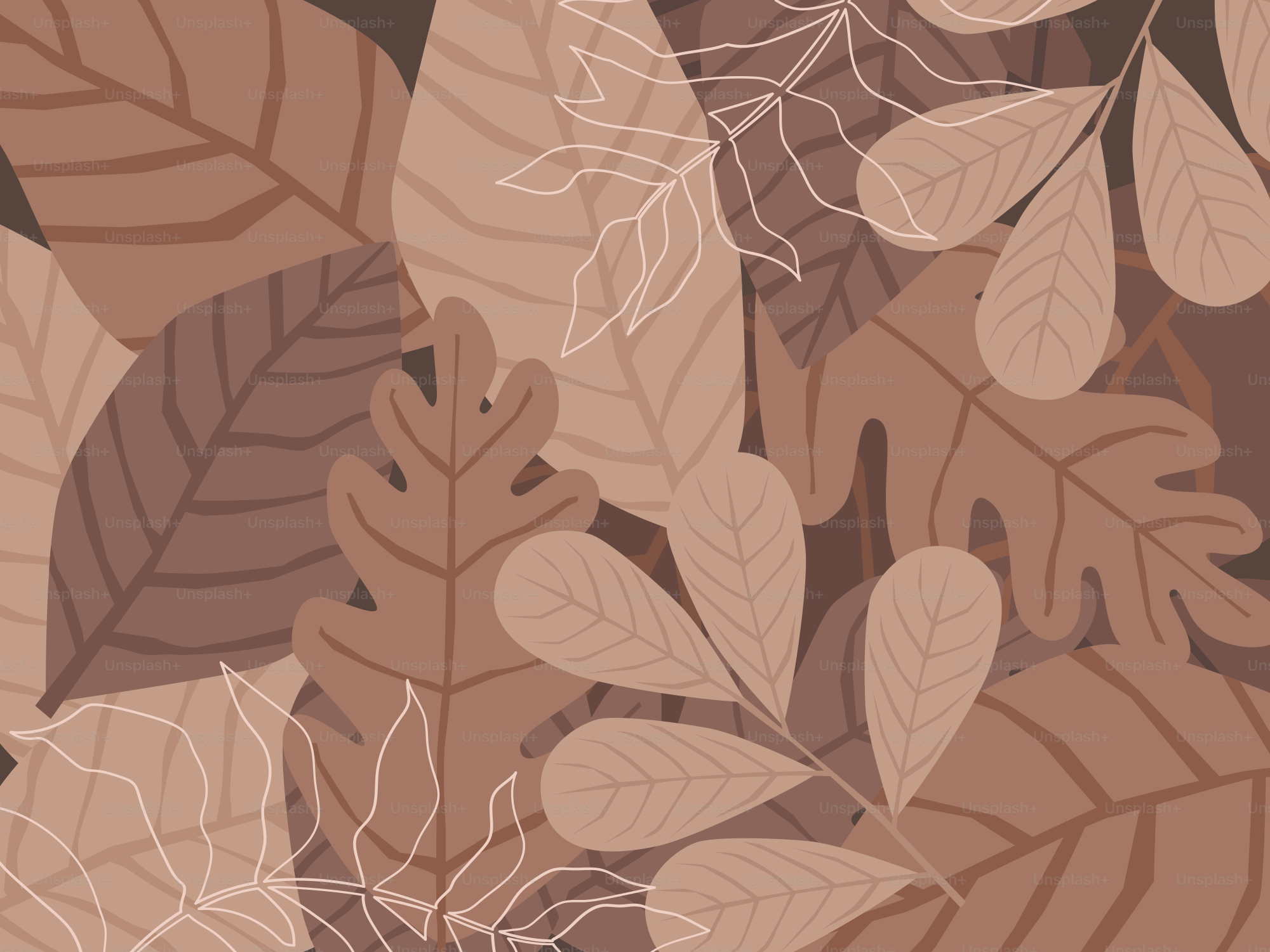 葉のパターンのクローズアップ