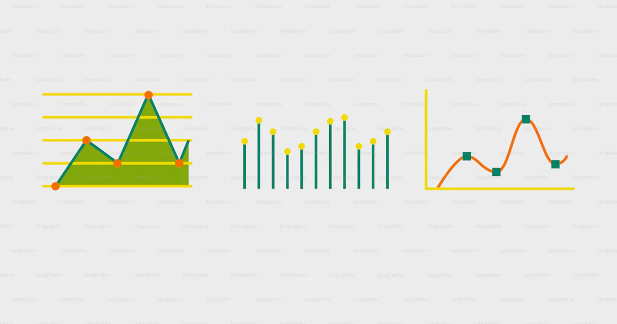 A white background with a bunch of different types of graphs vector ...