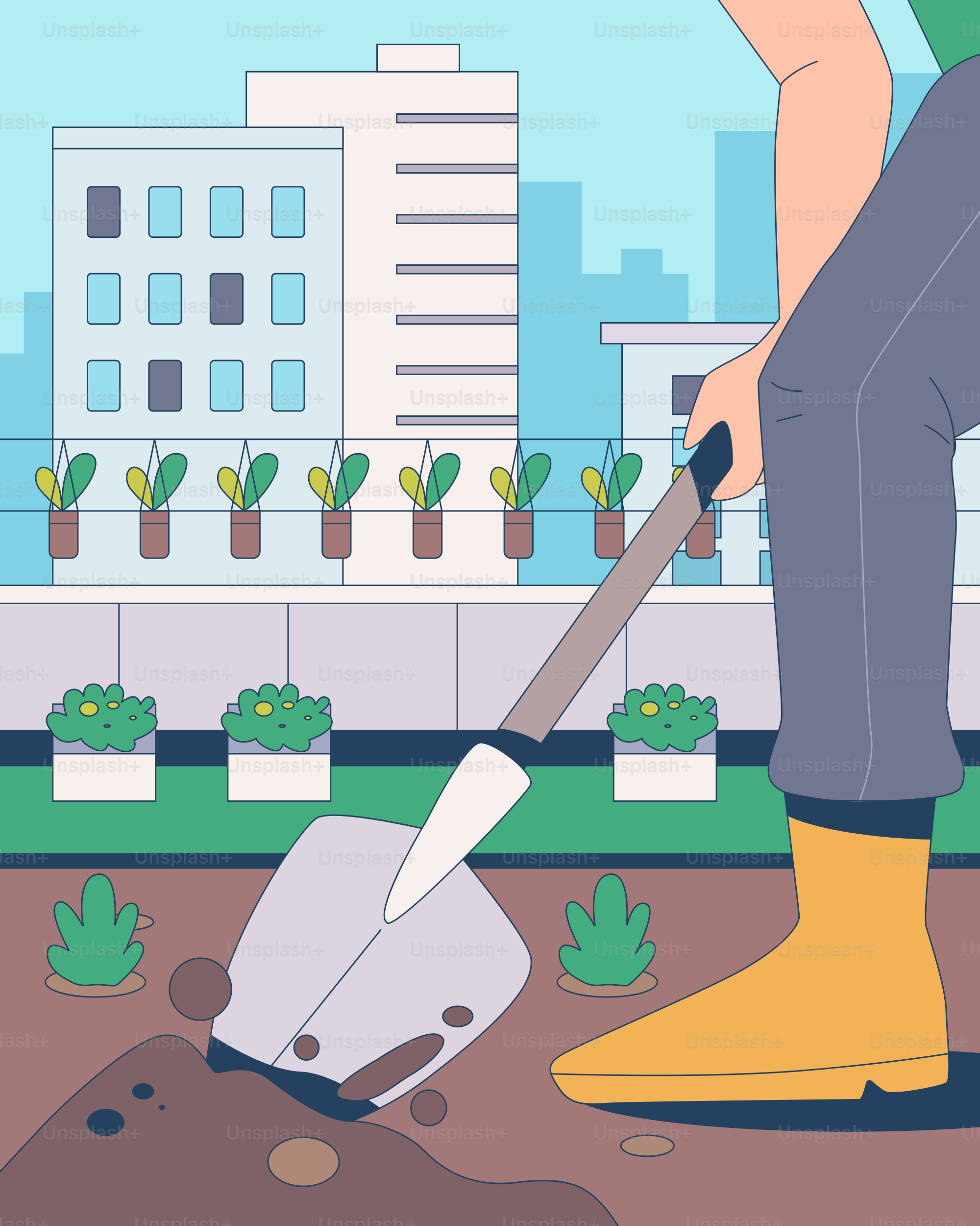 Un uomo che scava una buca con una pala