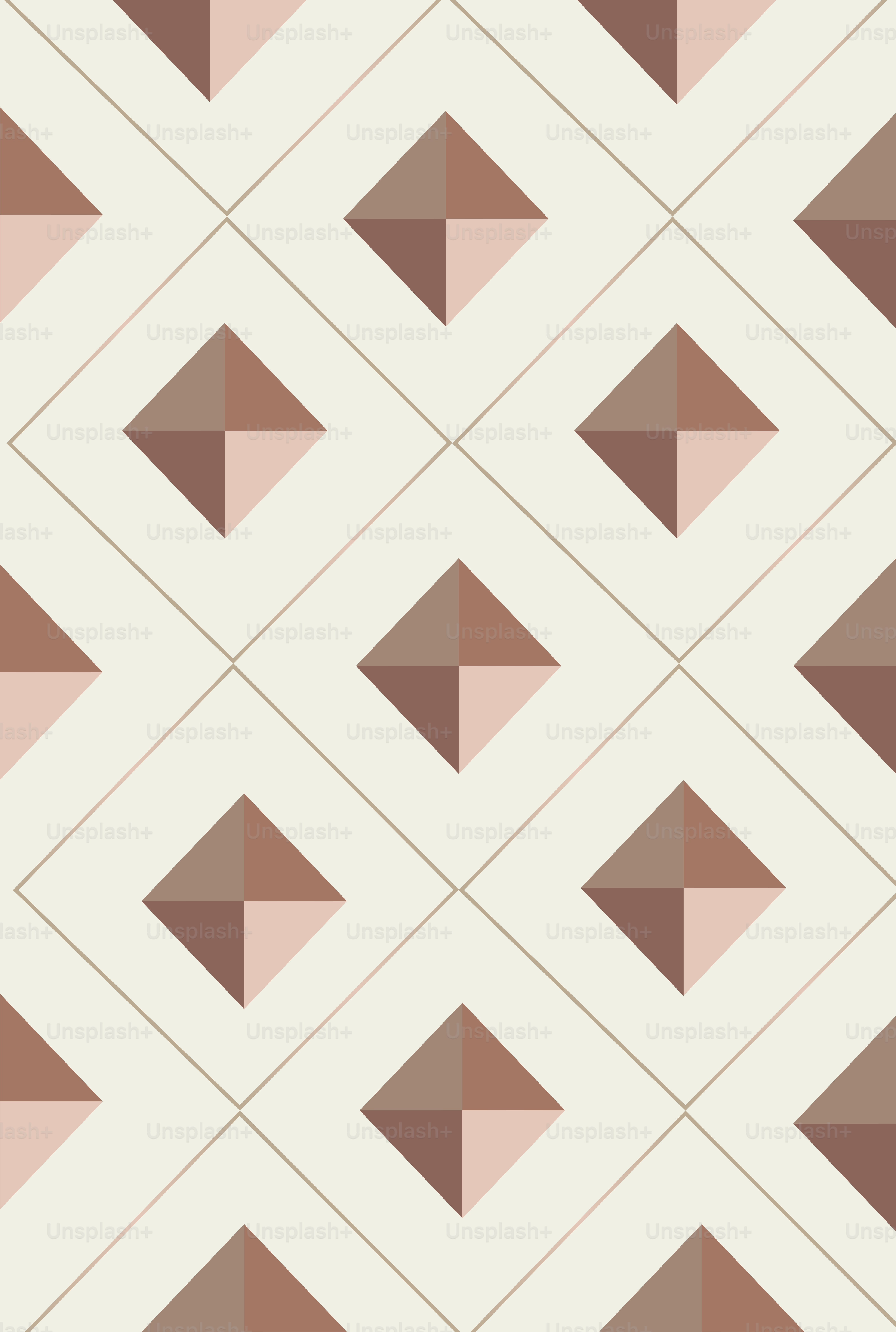 A beige and brown geometric pattern with squares