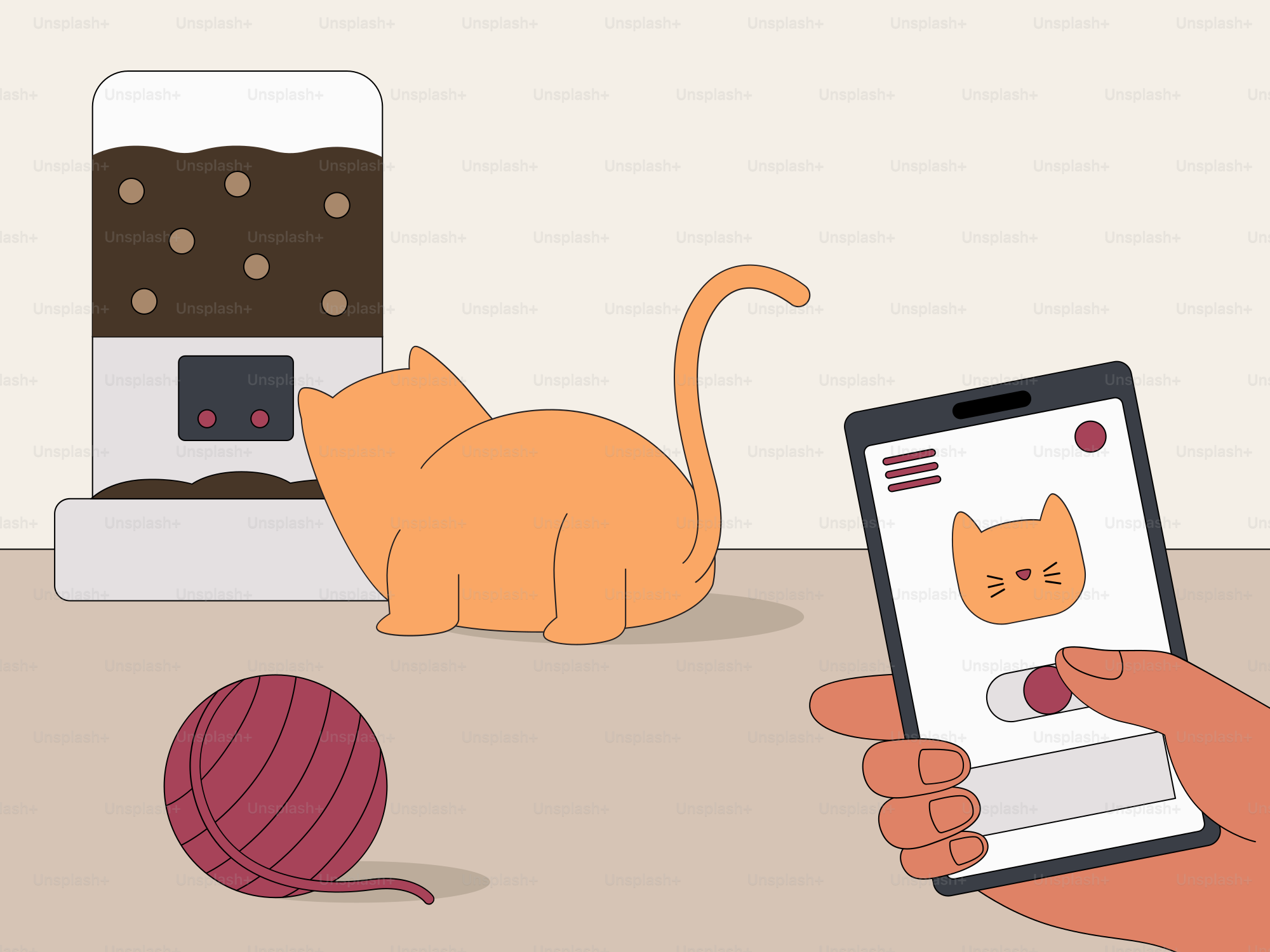 Una persona sosteniendo un teléfono celular con un gato en la pantalla