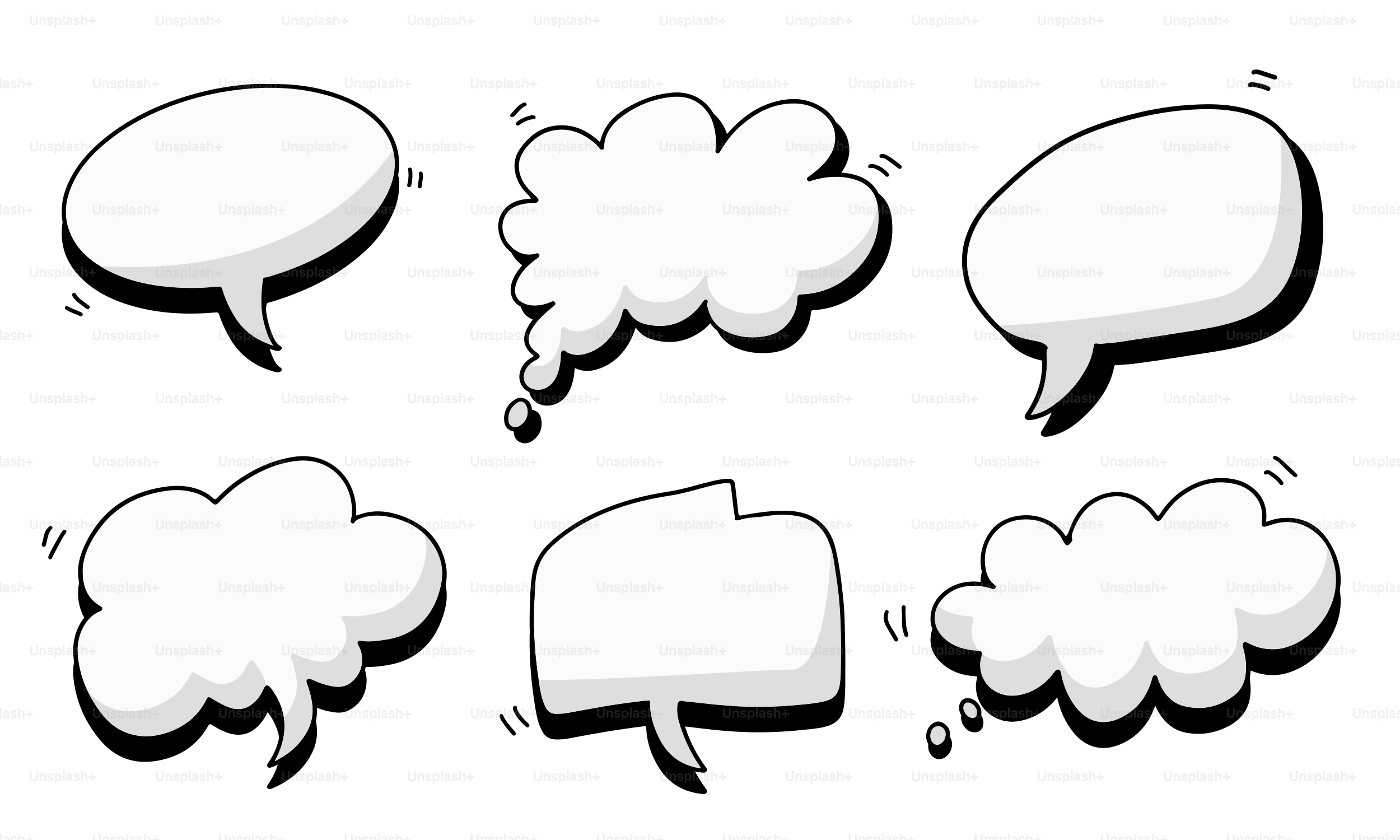 Un montón de globos de diálogo blancos sobre un fondo blanco vector –  Imagen de Fondo en Unsplash, image size:3000x1800