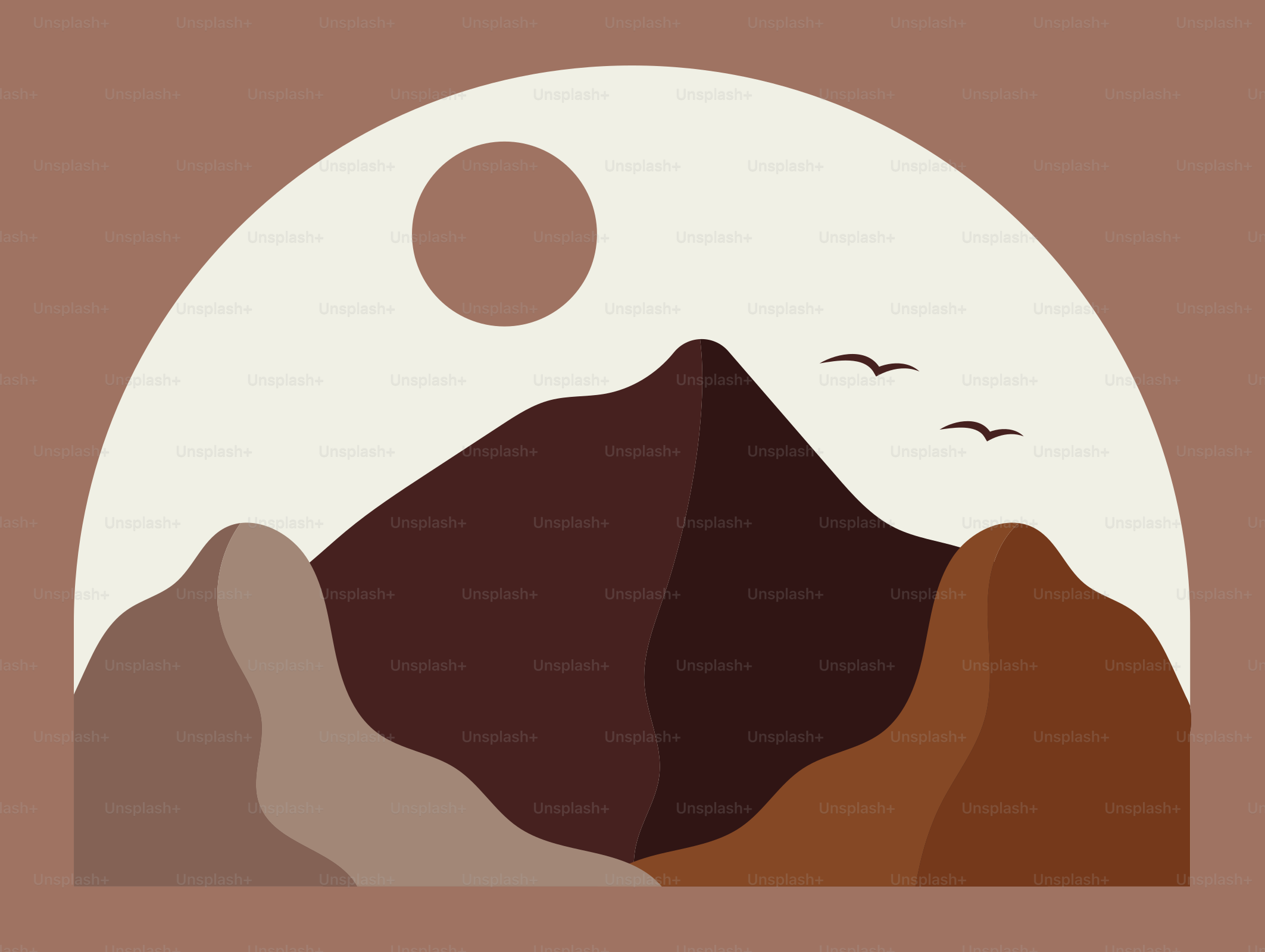 A picture of a mountain with a bird flying over it
