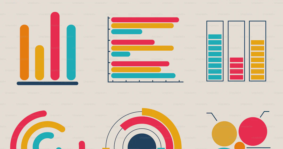 A bunch of different types of graphs on a white background vector ...