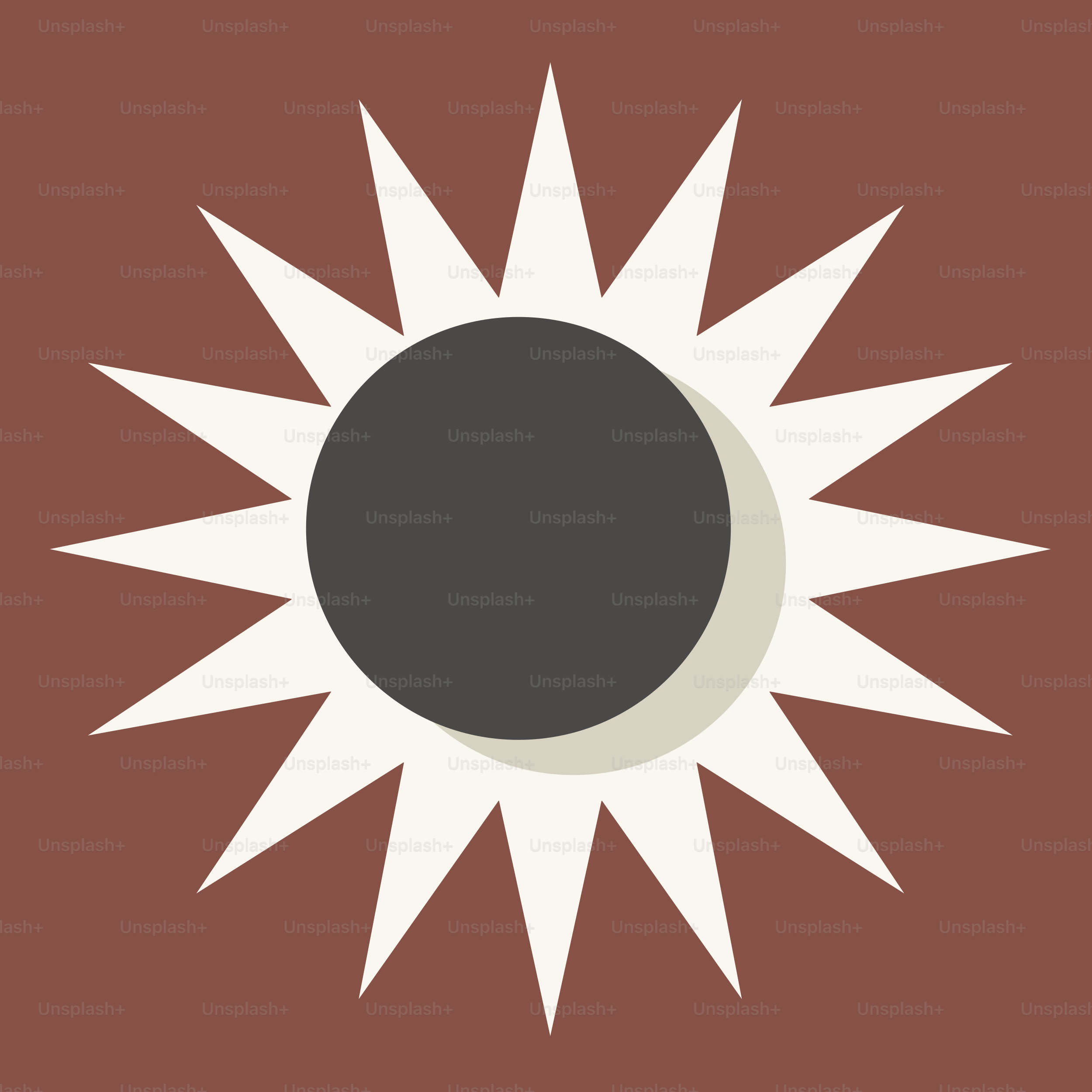 A black and white sun on a brown background vector – Abstract Image on  Unsplash, image size:3000x3000