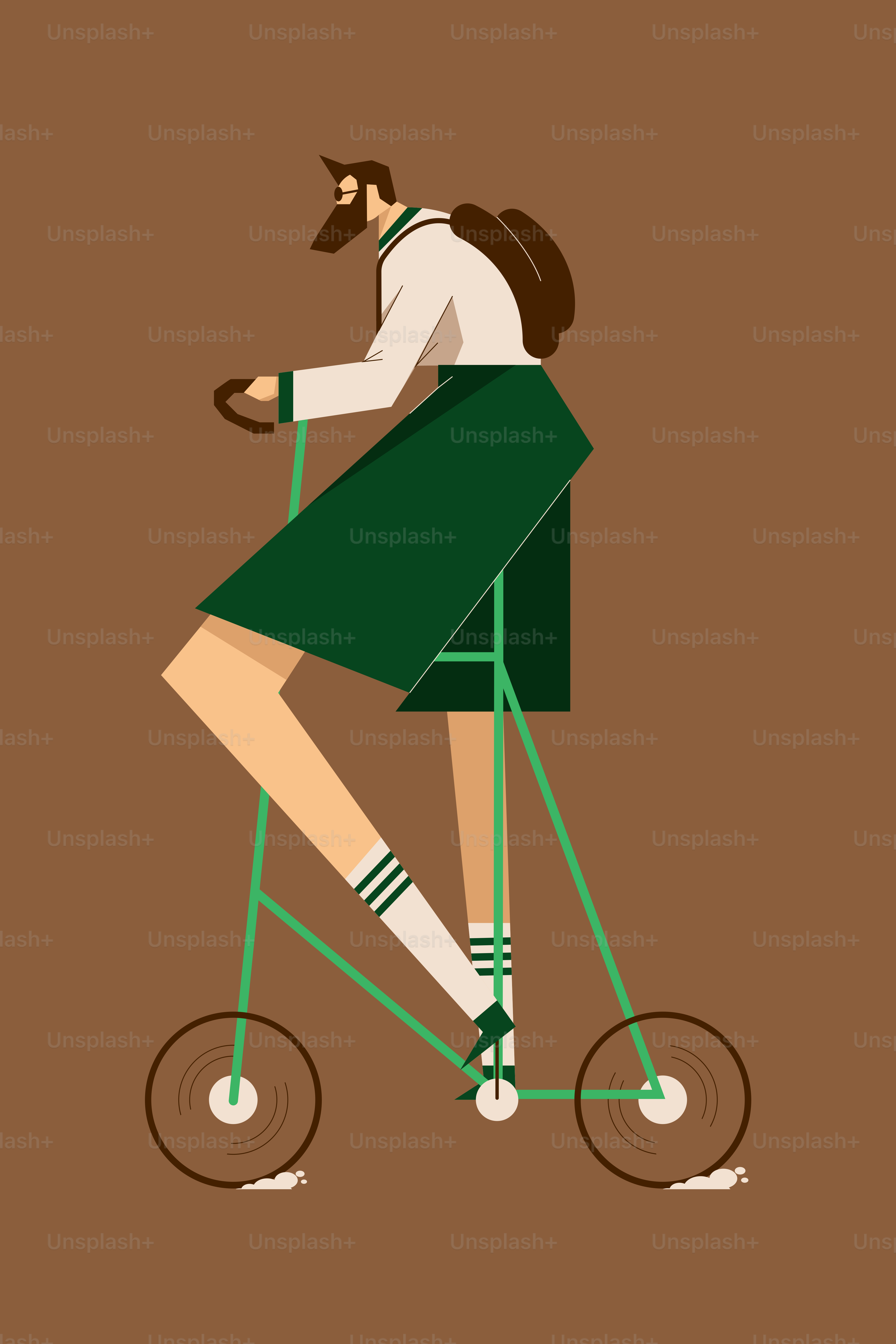 A woman riding a bike with a man on top of it