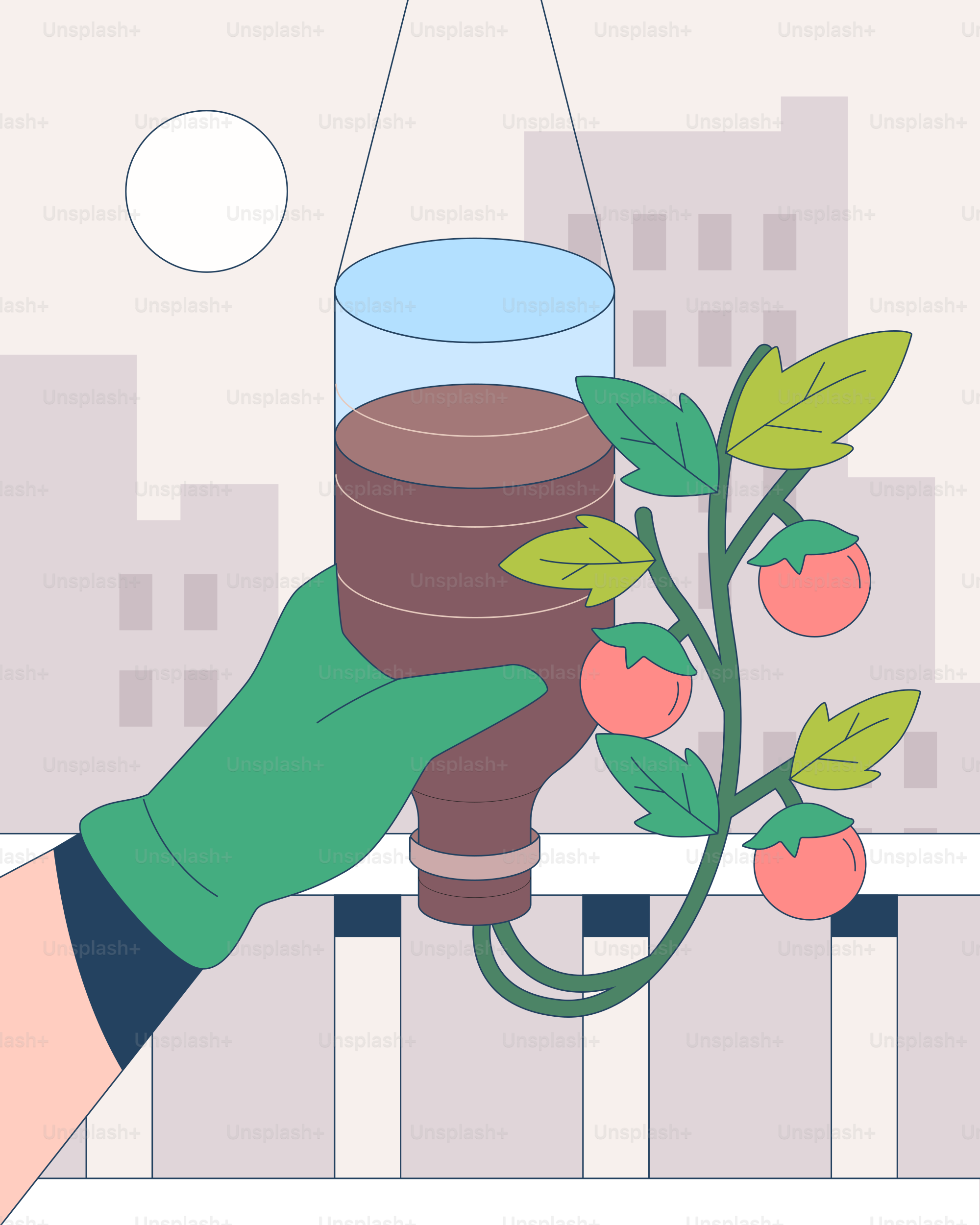 Una persona che tiene in mano una pianta