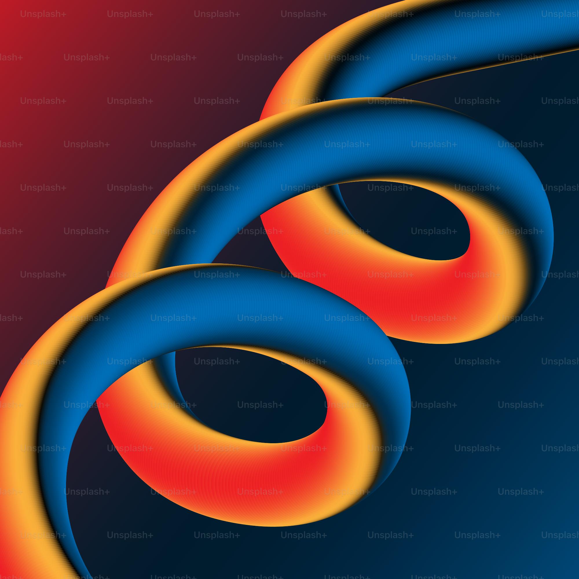 A picture of a red, blue, and yellow spiral
