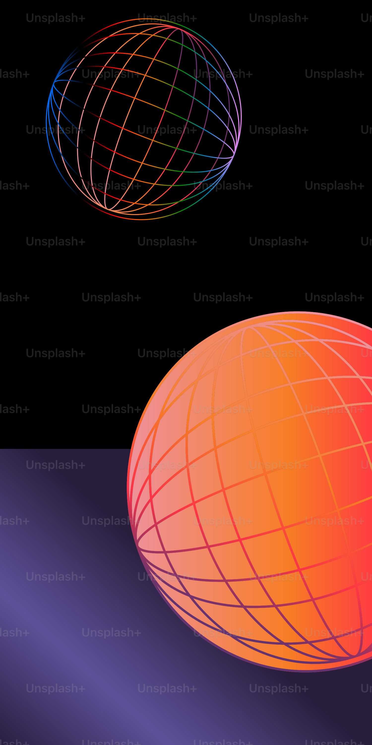 Ein computergeneriertes Bild einer Kugel und einer Kugel