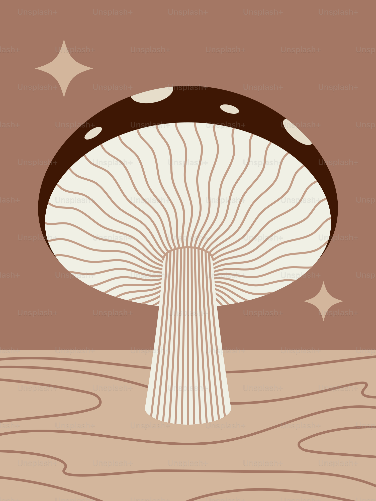 A mushroom sitting on top of a wooden floor