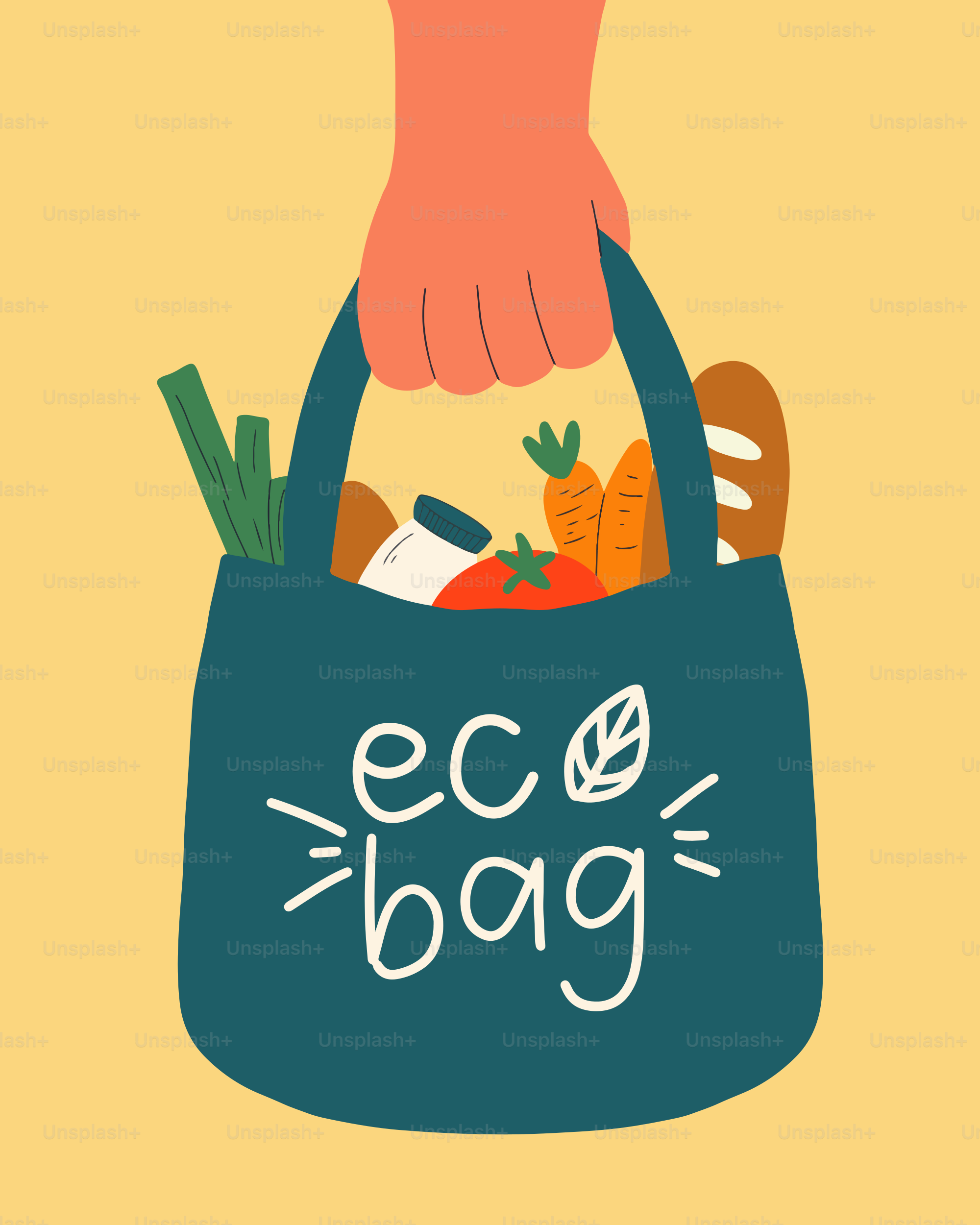 A person holding a bag full of food