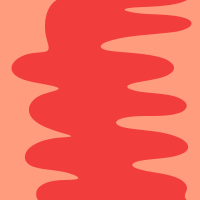 A picture of a red spiral on an orange background