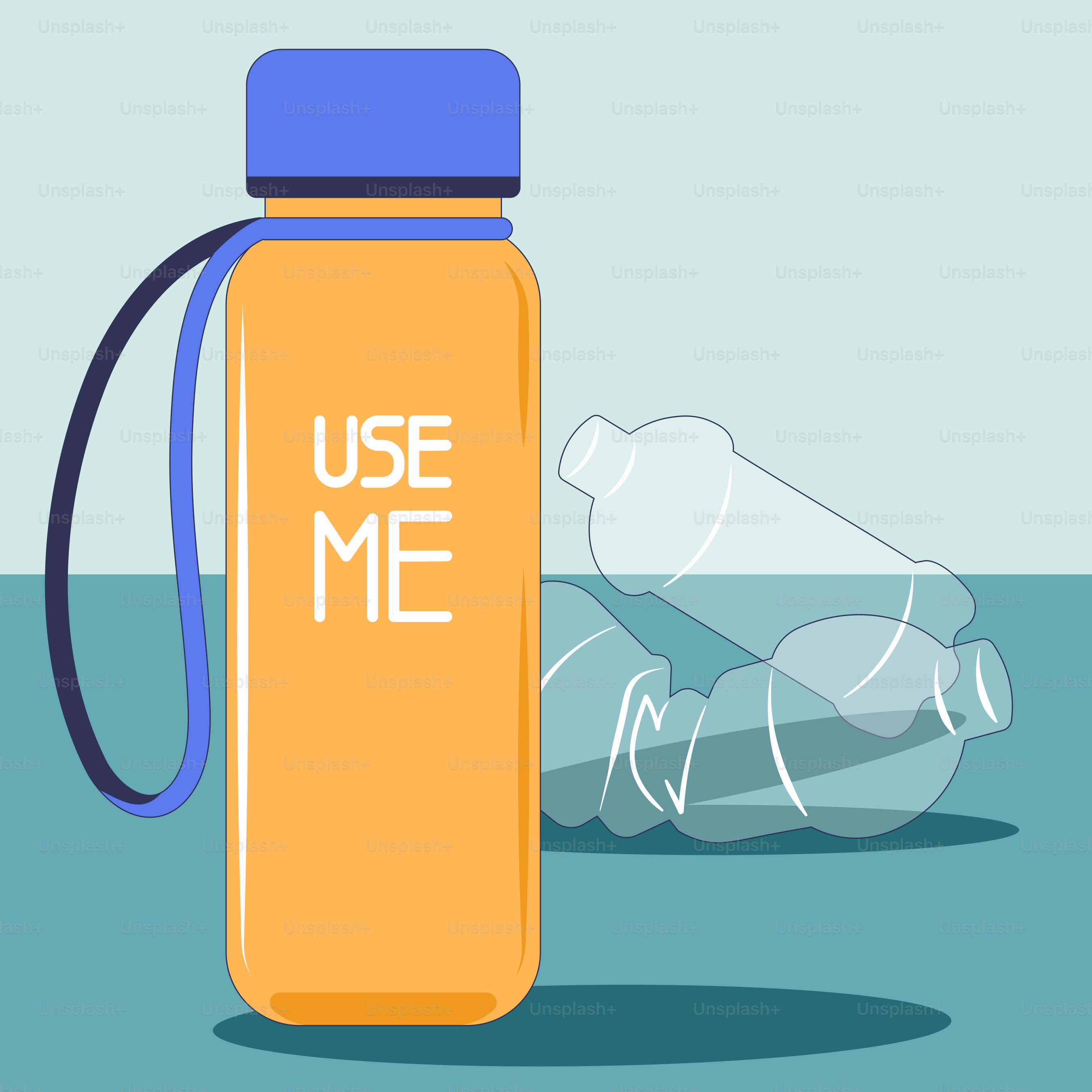 A bottle of water with a message on it