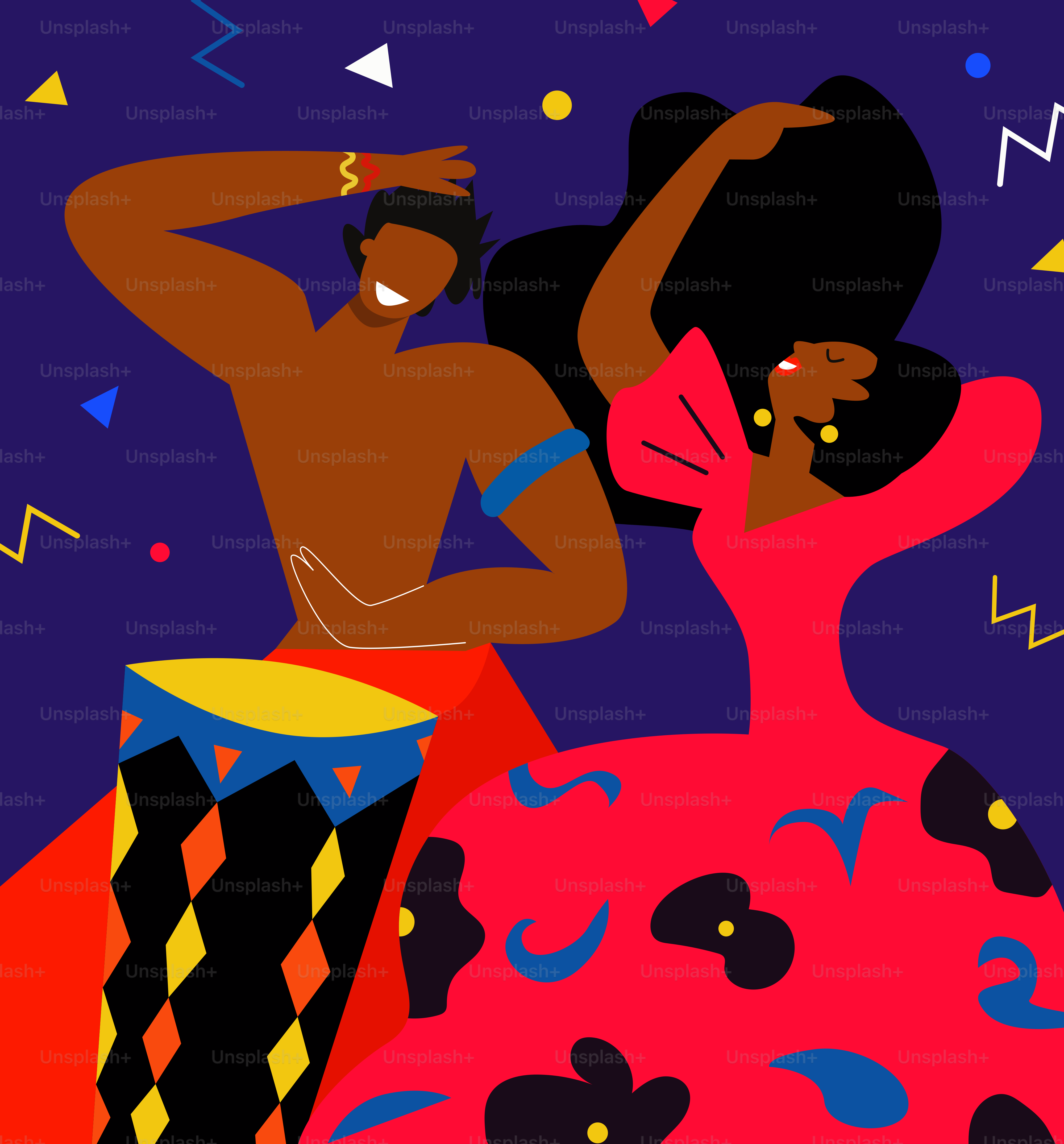 Um homem e uma mulher estão dançando juntos